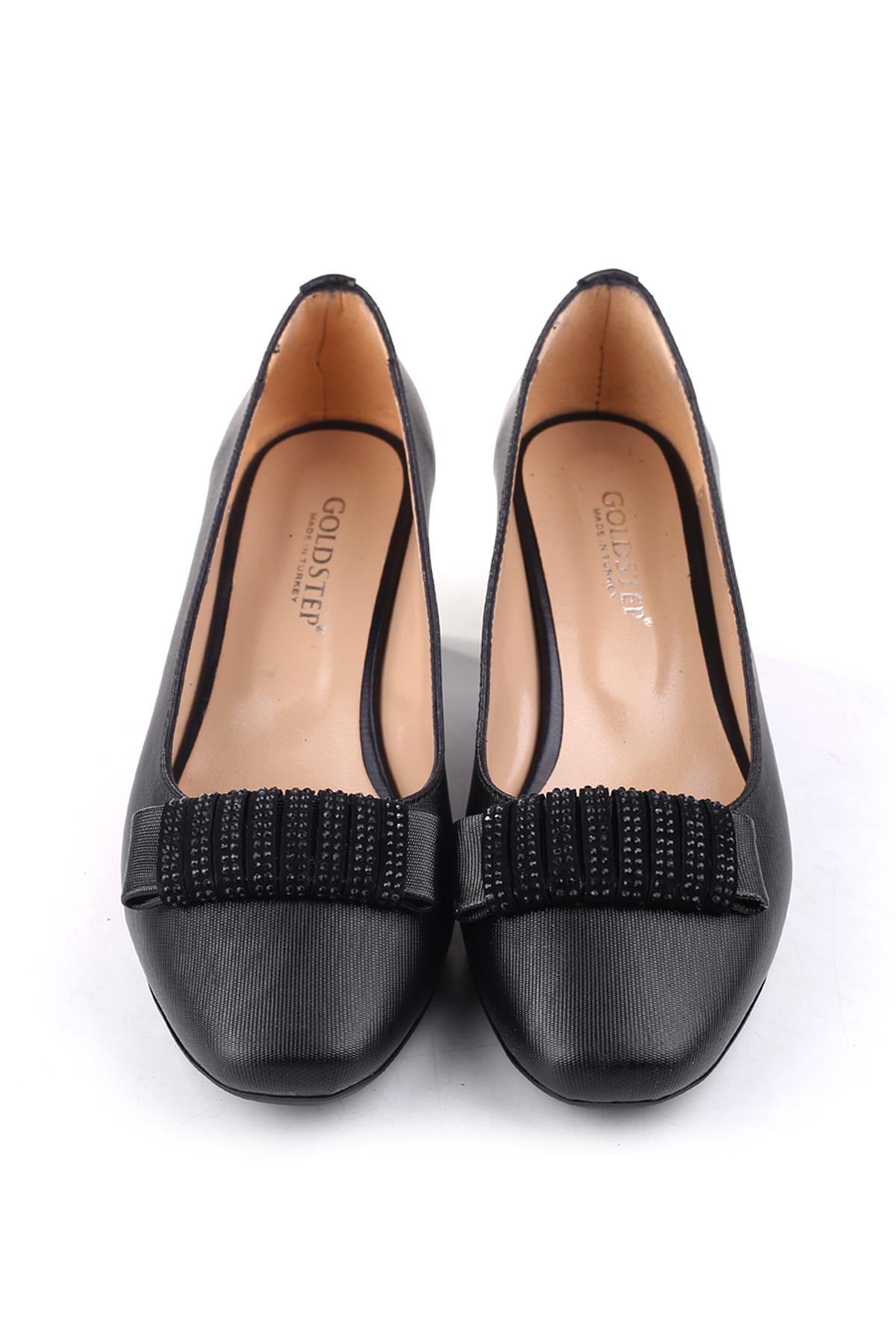 Gold Step 8690 Kadın Fiyonk Taş Detaylı 5 Cm Topuklu Günlük Ayakkabı - Görsel 4