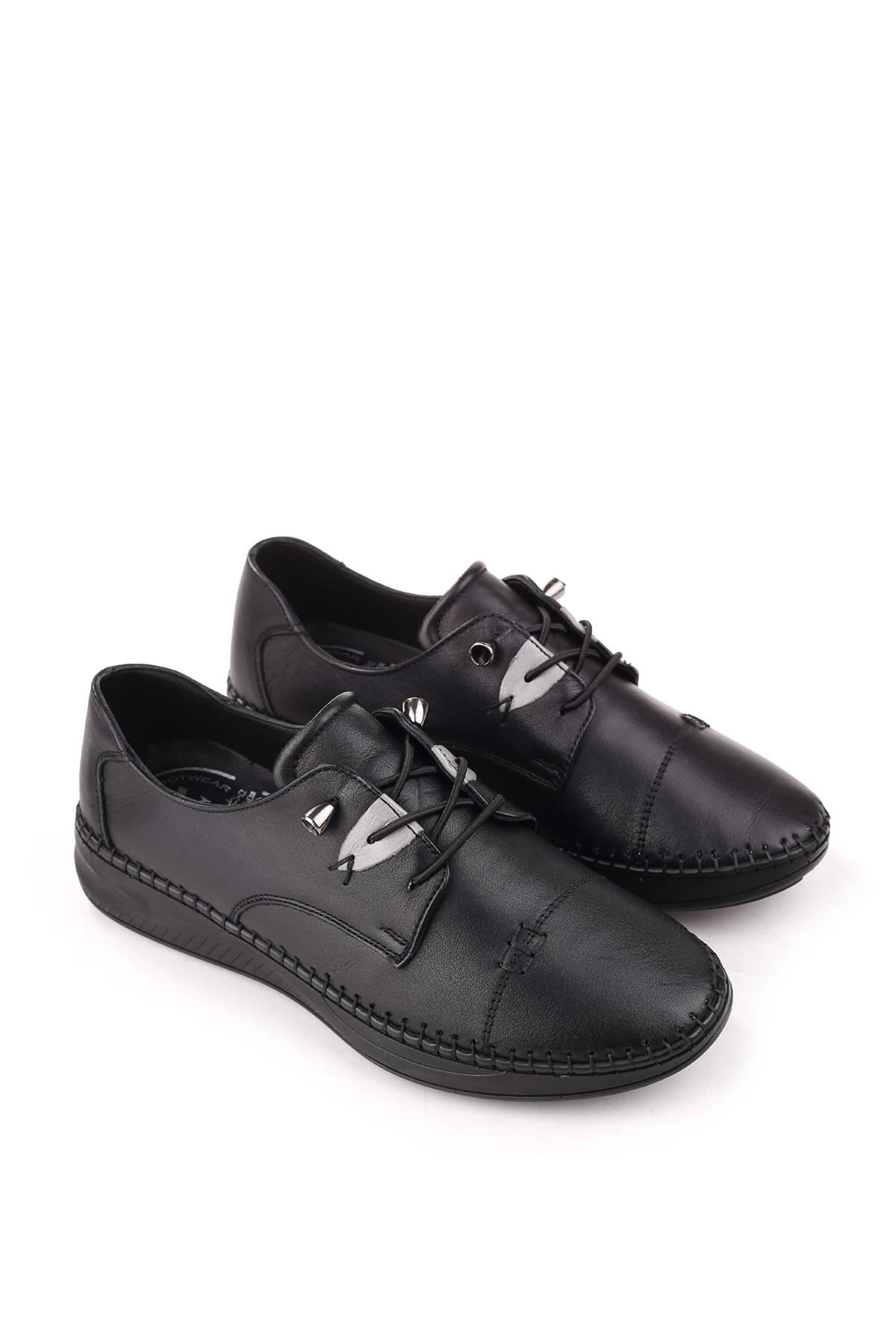 9523-1 Kadın Günlük Hakiki Deri Ortopedik Ayakkabı - Görsel 3