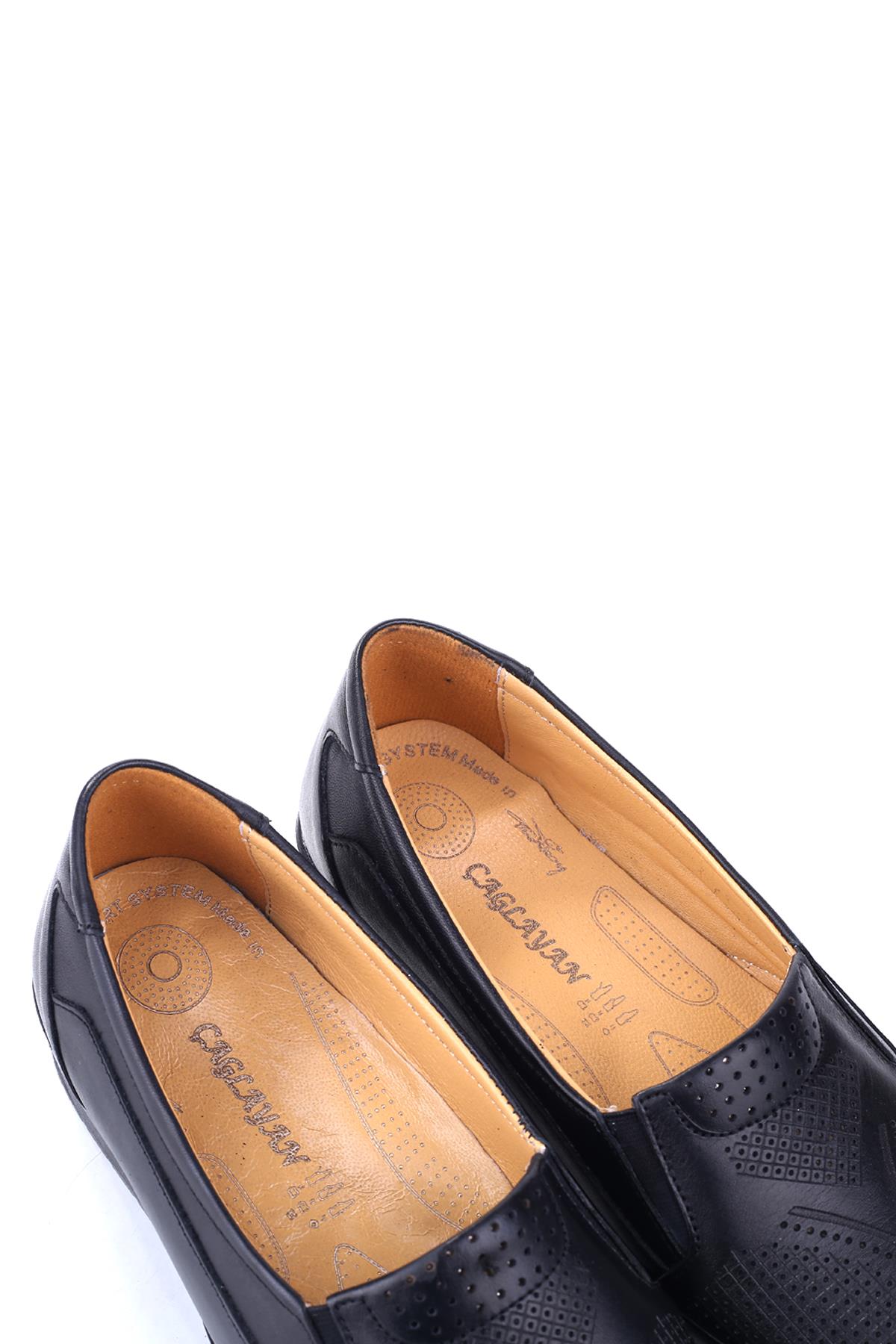 4566 Kadın Ortopedik Kauçuk Taban Deri Ayakkabı - Görsel 5