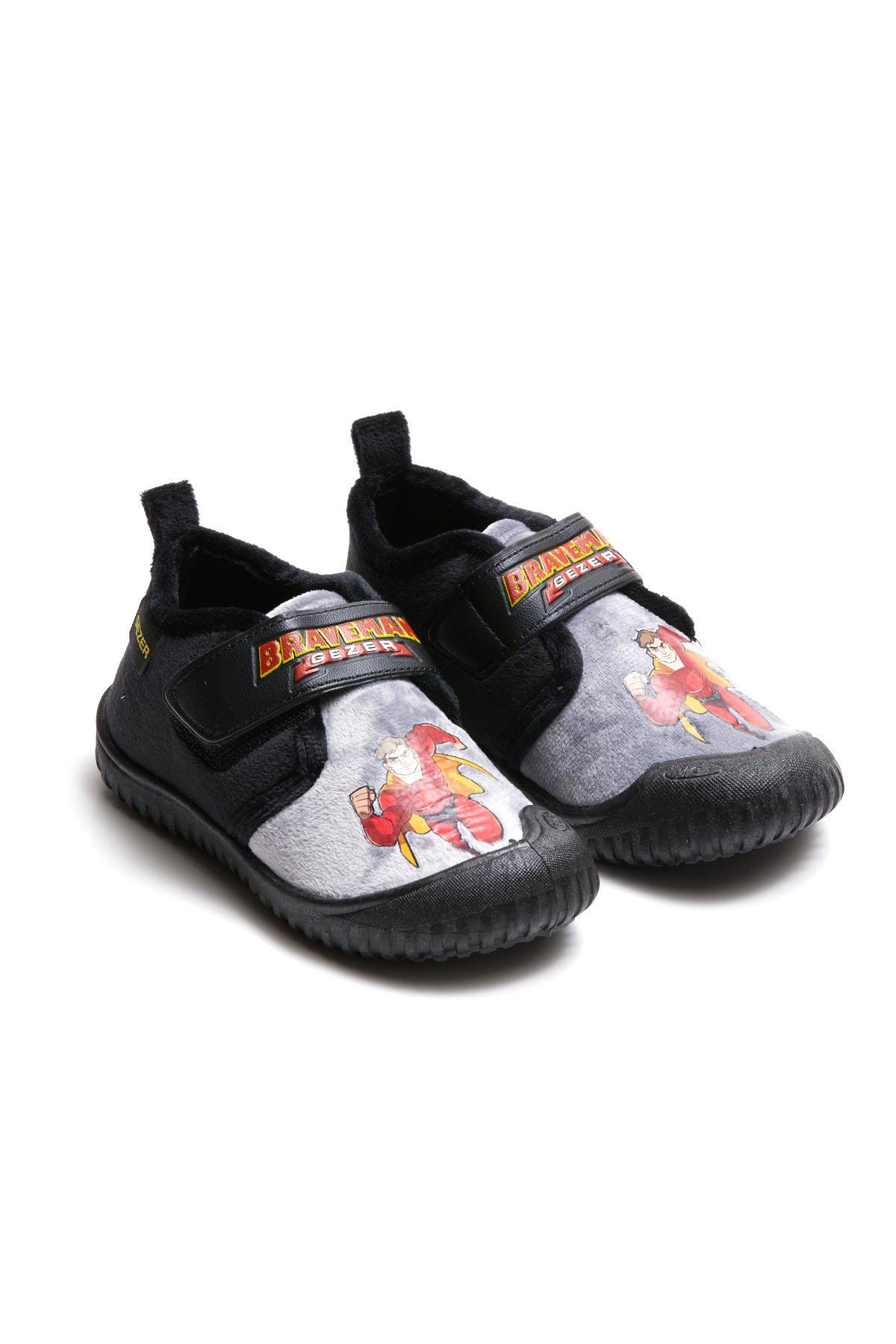 Kışlık Braveman Baskılı Rahat Cırtlı Erkek Bebek Çocuk Panduf - Görsel 2