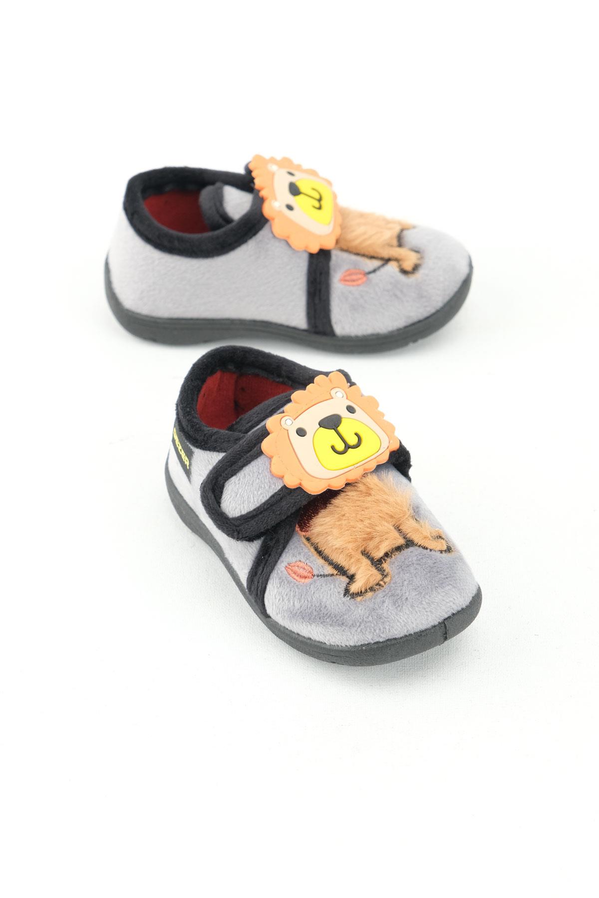 Erkek Çocuk Kışlık Cırtlı Ayarlanabilir Günlük Okul Kreş Panduf Ayakkabı - Görsel 2