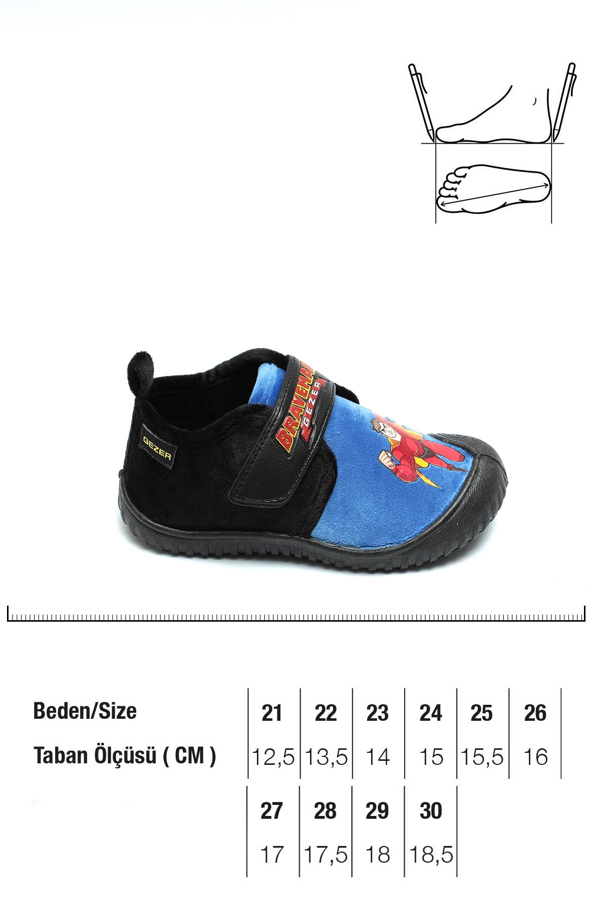 Kışlık Braveman Baskılı Rahat Cırtlı Erkek Bebek Çocuk Panduf - Görsel 3