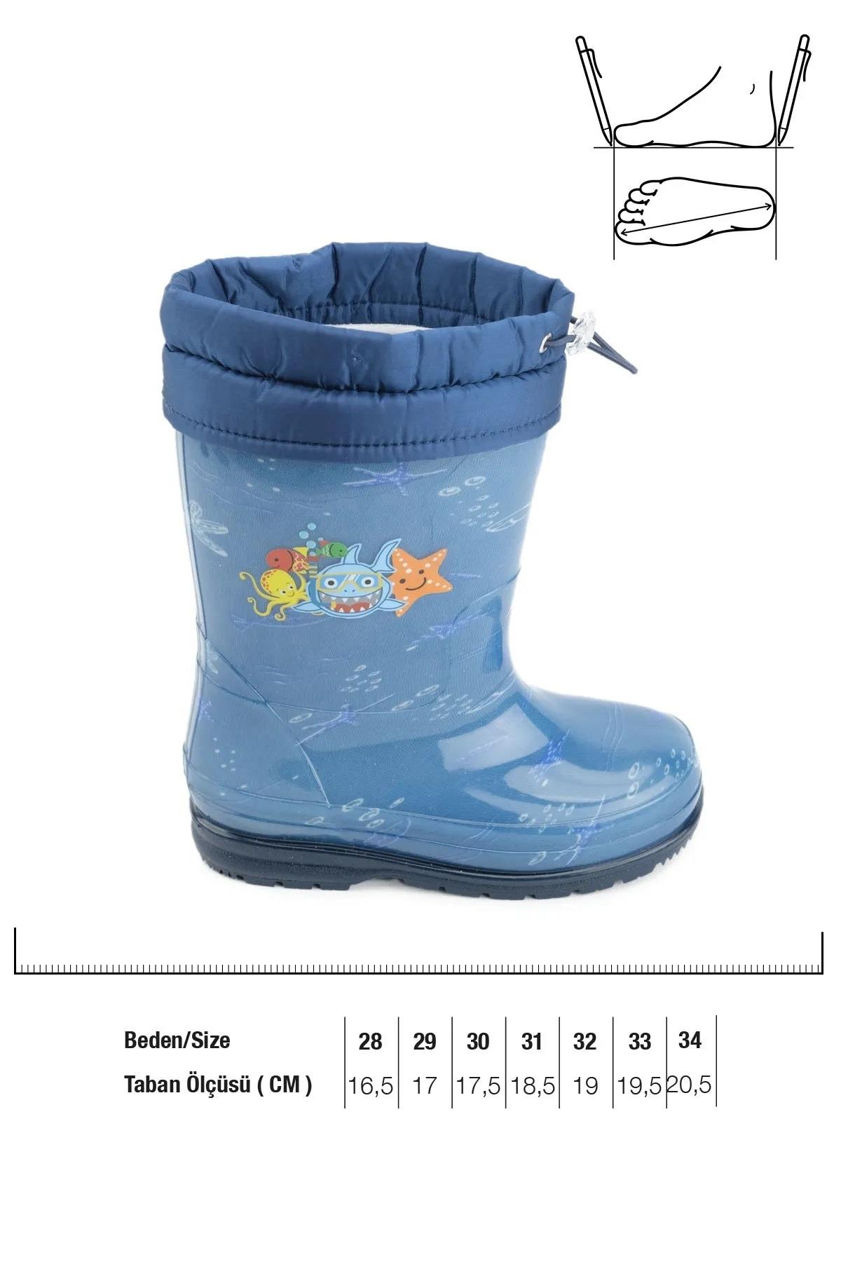 EC2KFM.00674 Erkek Çocuk Su Yağmur Geçirmez Çizme - Görsel 4