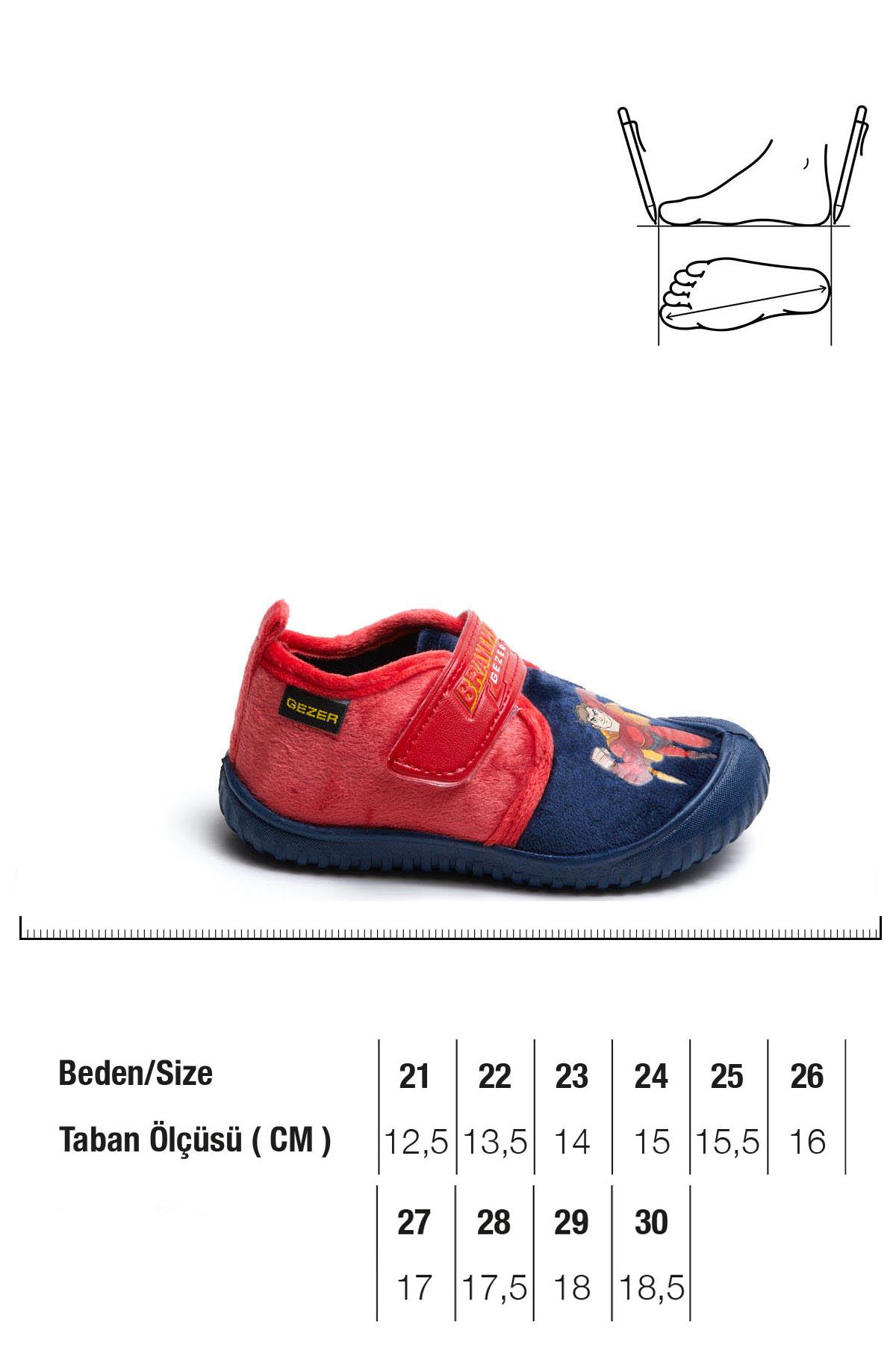 Kışlık Braveman Baskılı Rahat Cırtlı Erkek Bebek Çocuk Panduf - Görsel 3