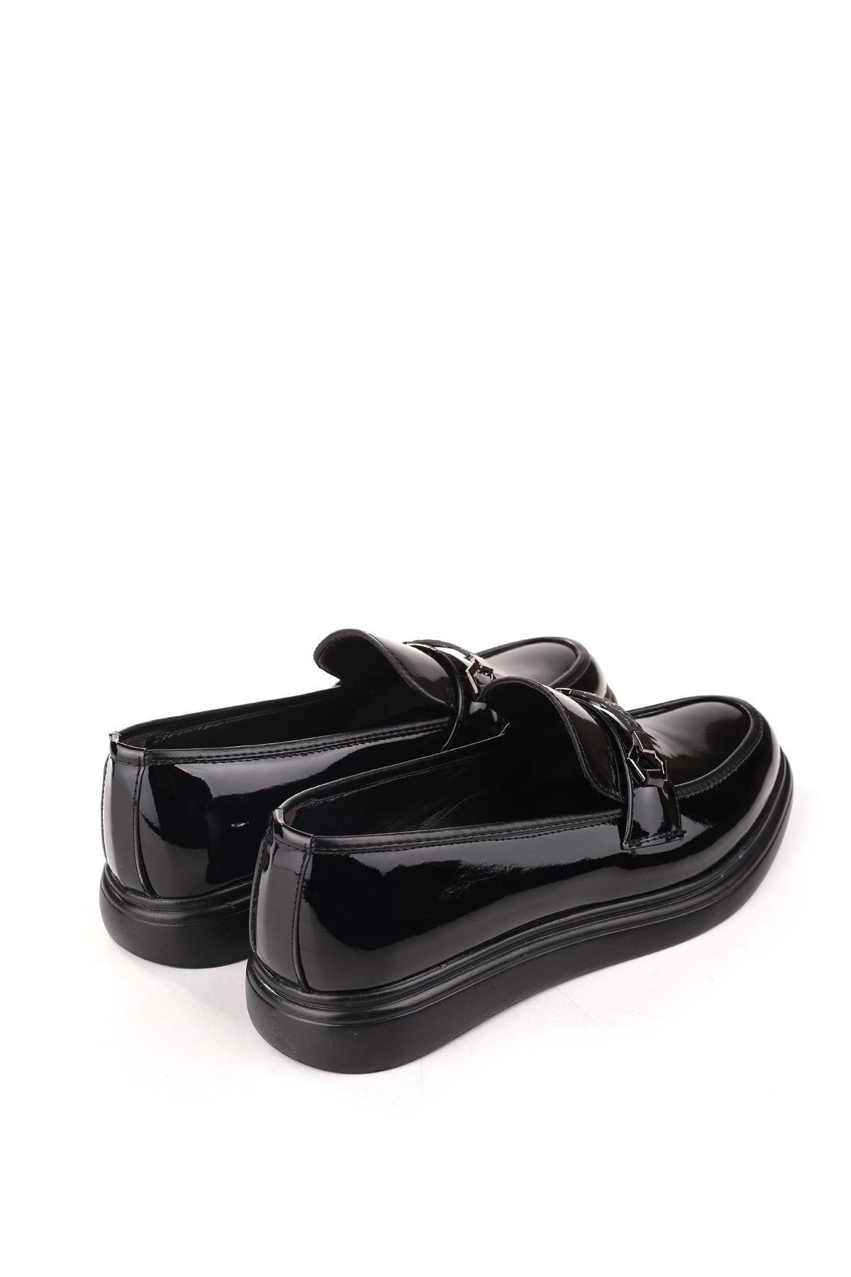 -Rsg 4574 Erkek Poli Taban Bağcıksız Rugan Ayakkabı - Görsel 5