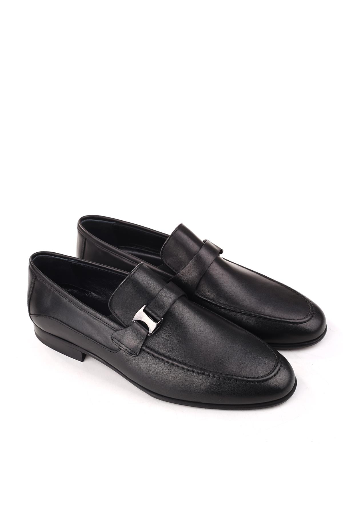 16727-1 Erkek Günlük Neolit Bağcıksız Deri Ayakkabı - Görsel 3