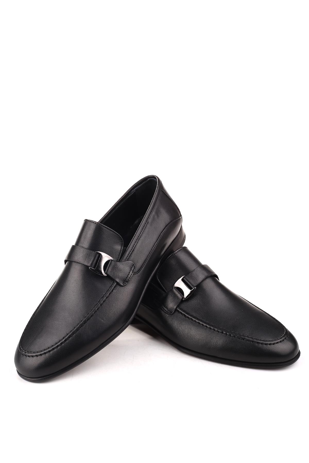 16727-1 Erkek Günlük Neolit Bağcıksız Deri Ayakkabı - Görsel 4