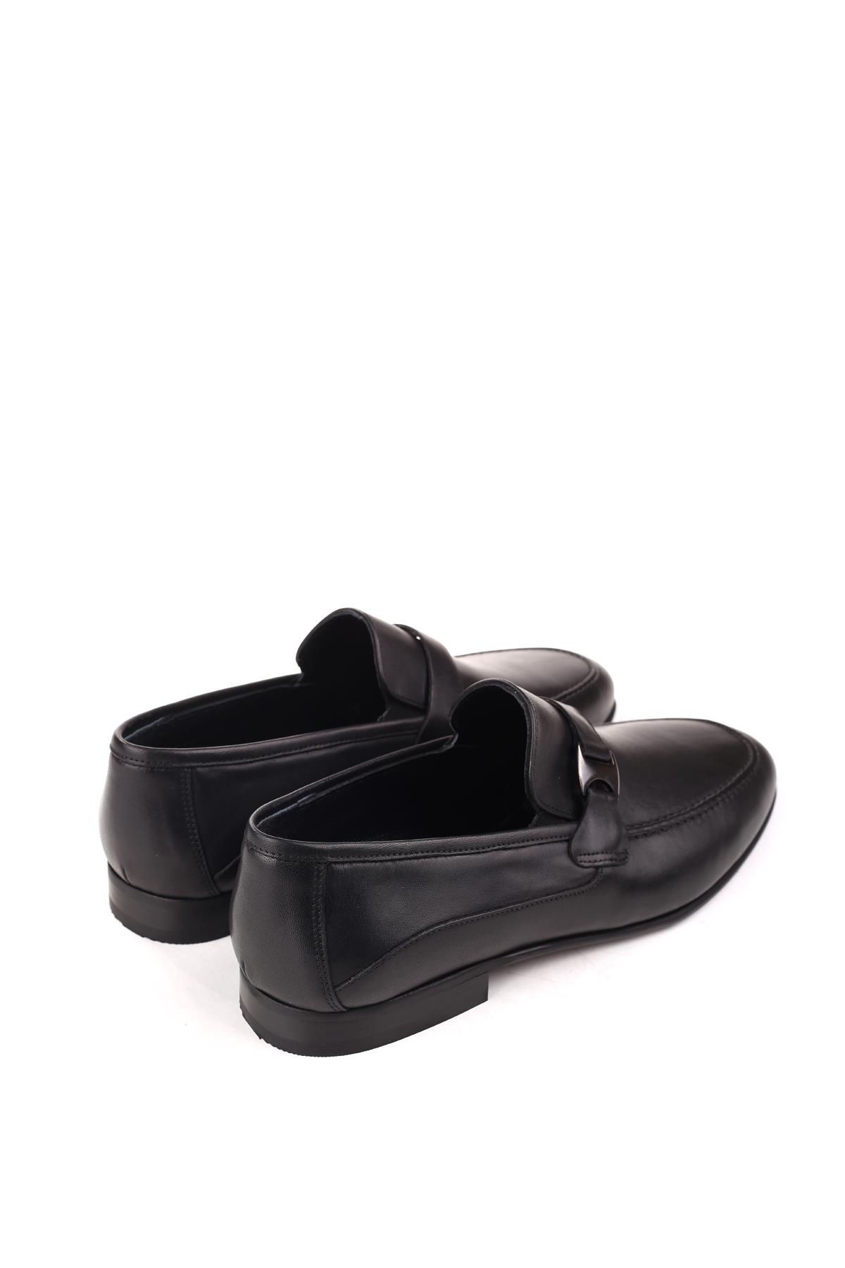 16727-1 Erkek Günlük Neolit Bağcıksız Deri Ayakkabı - Görsel 5