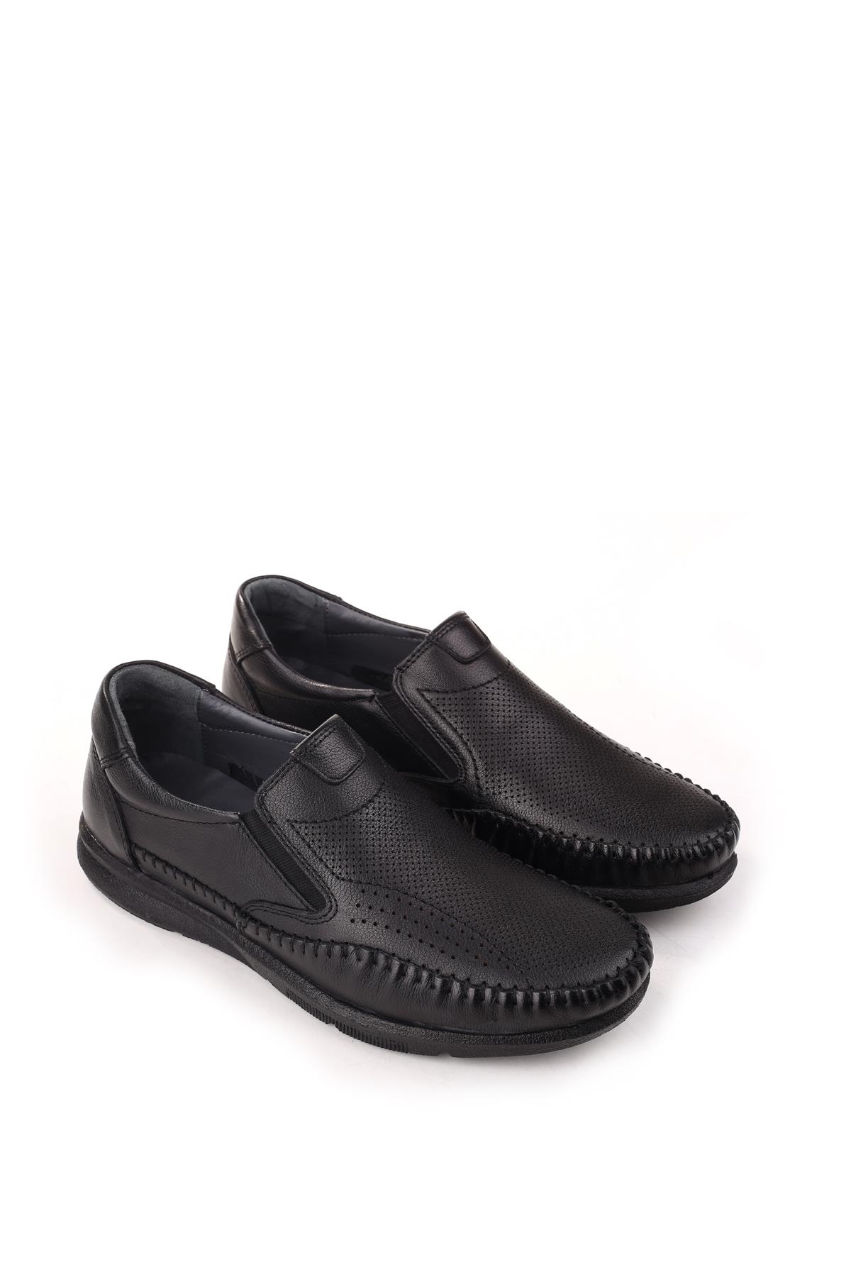 250 Erkek Hakiki Deri Bağcıksız Ortopedik Günlük Ayakkabı - Görsel 3