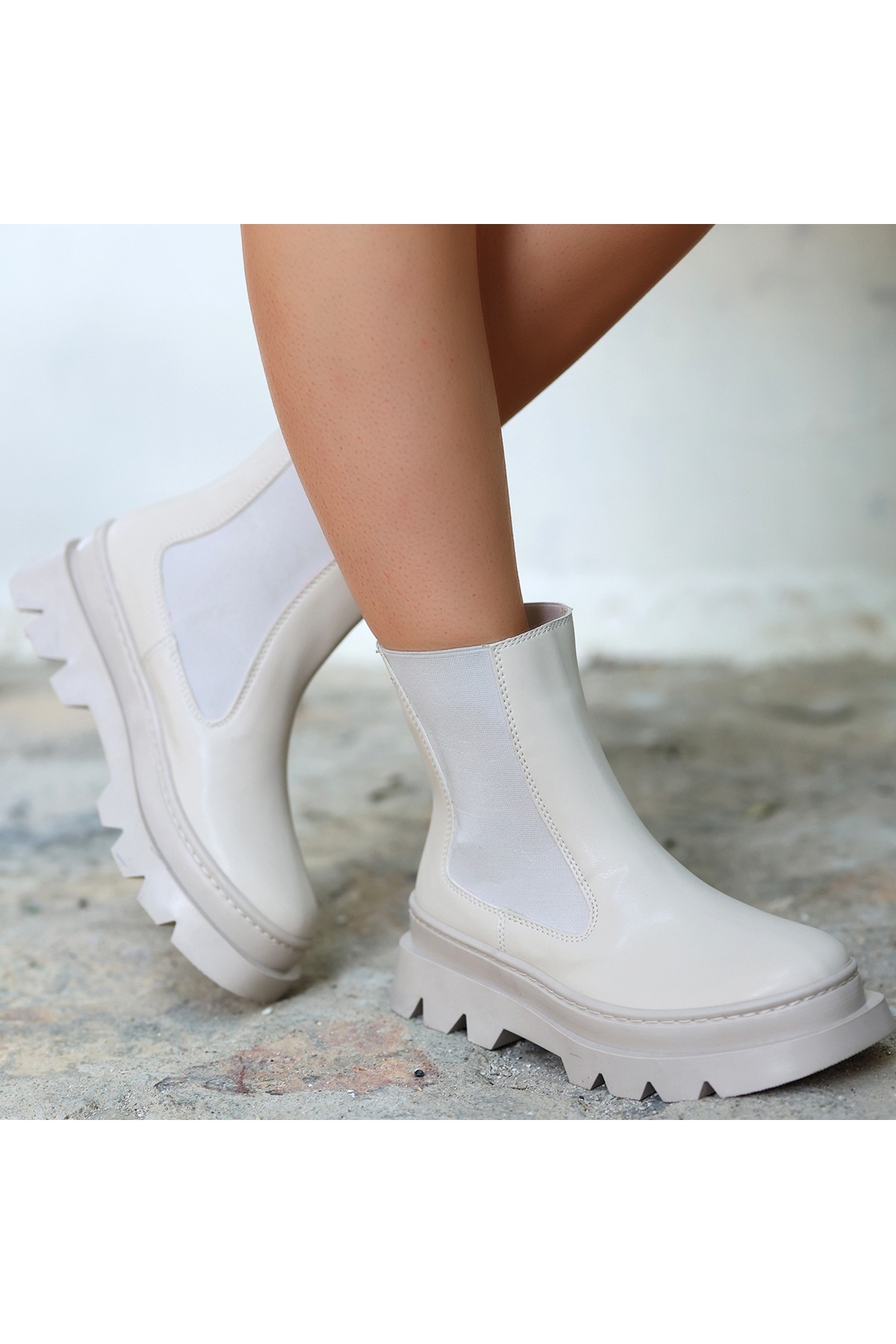 Kadın Bej Chelsea Bot - Görsel 6