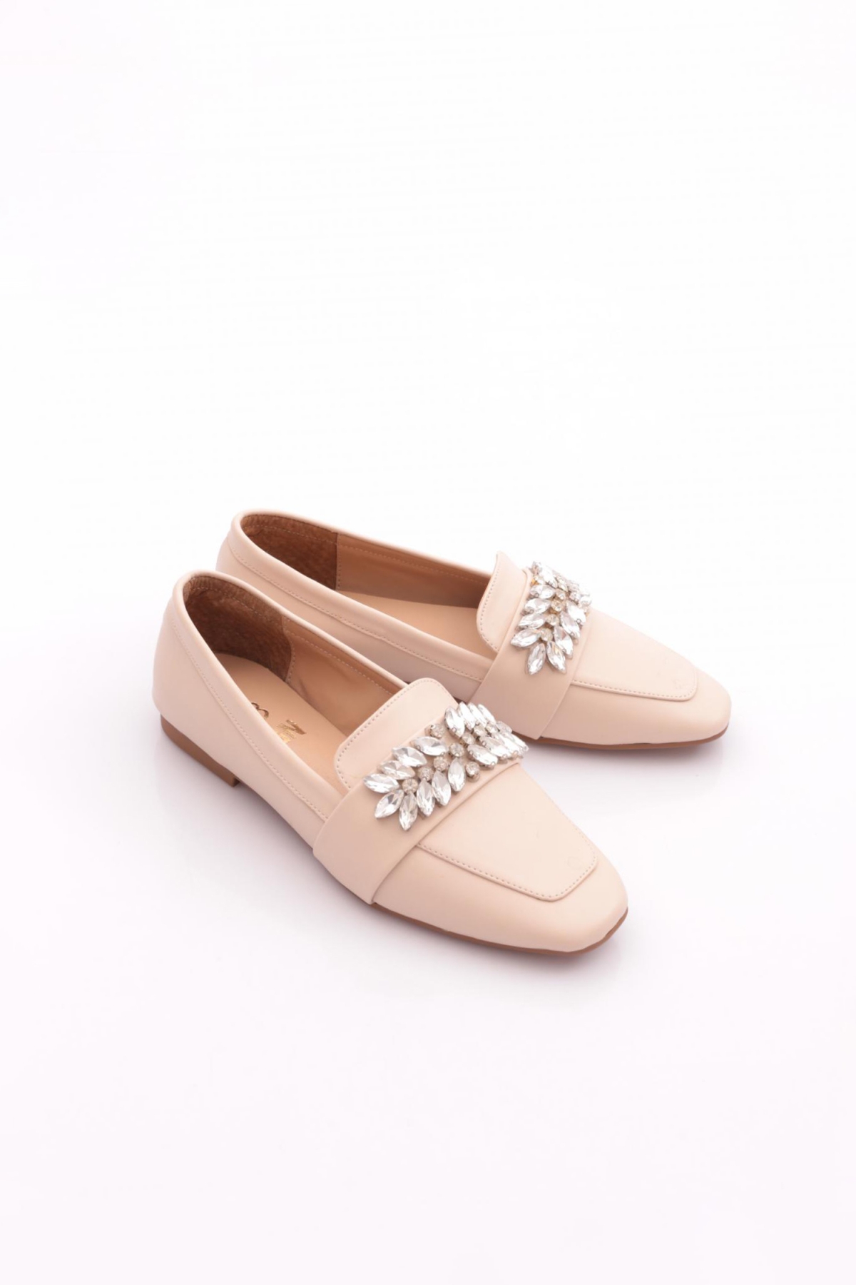 50085-23Y Kadin Kristal Taşli Tokali Loafer - Görsel 3