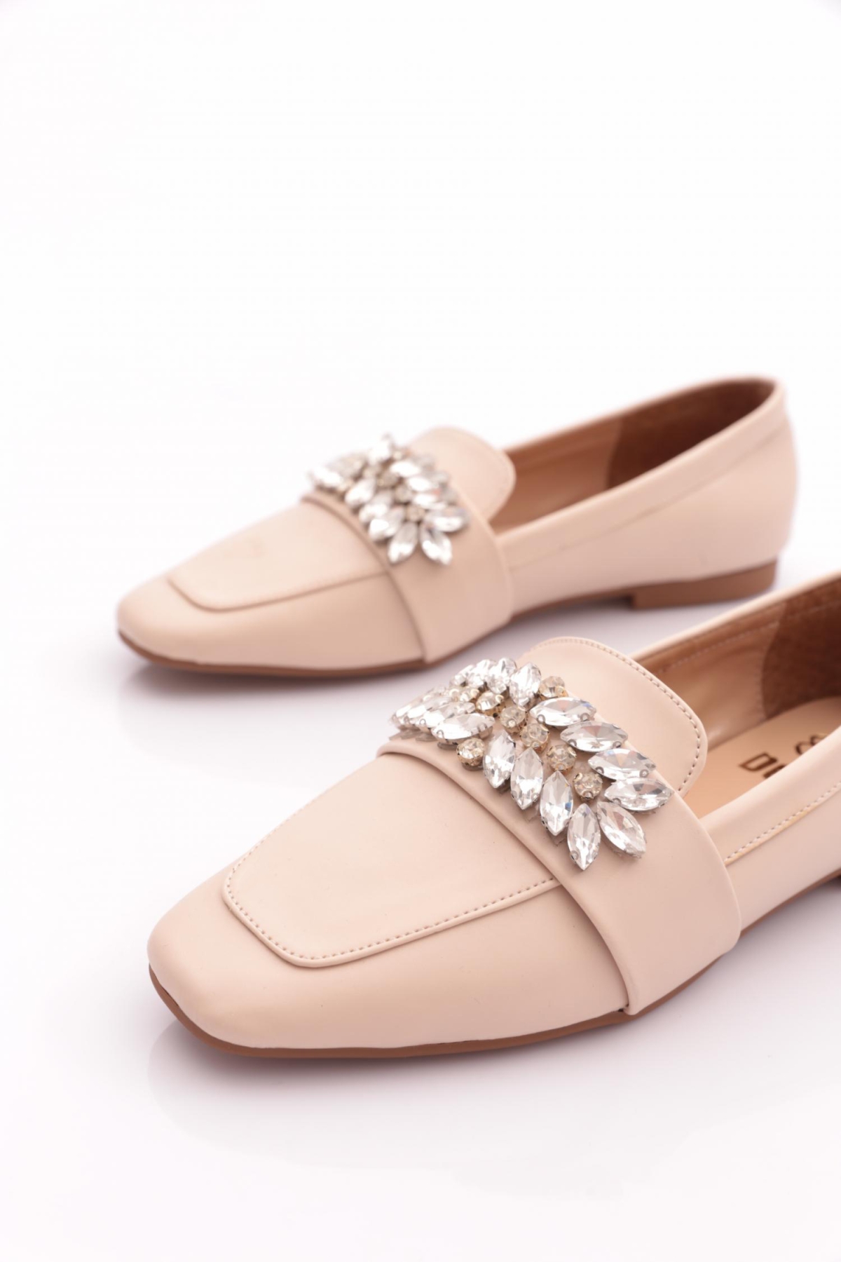 50085-23Y Kadin Kristal Taşli Tokali Loafer - Görsel 5