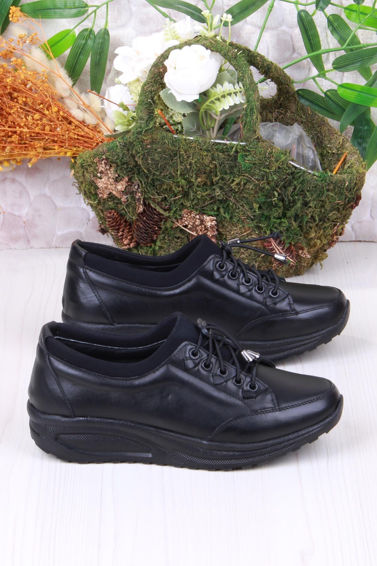 4283 Yumuşak Hafif Rahat Hakiki Deri Kadın Ayakkabı - Görsel 3