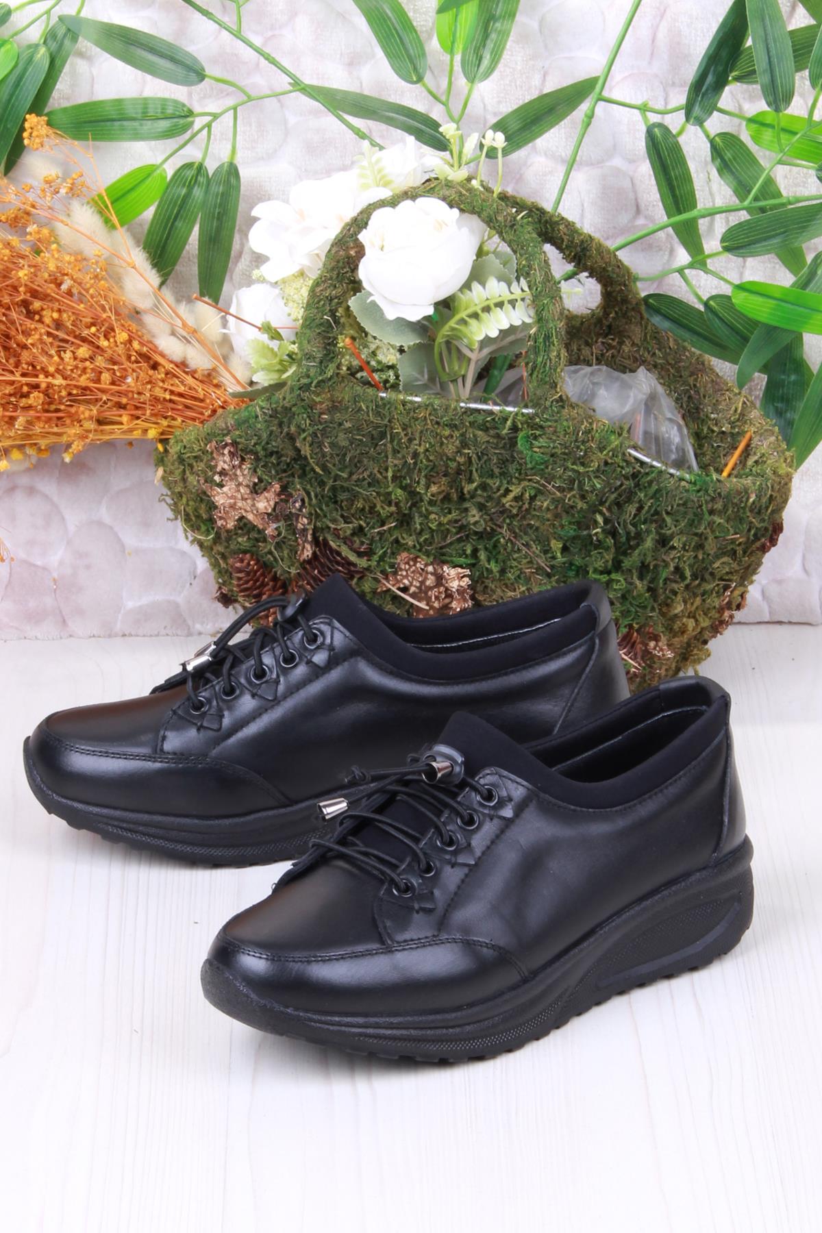 4283 Yumuşak Hafif Rahat Hakiki Deri Kadın Ayakkabı - Görsel 4