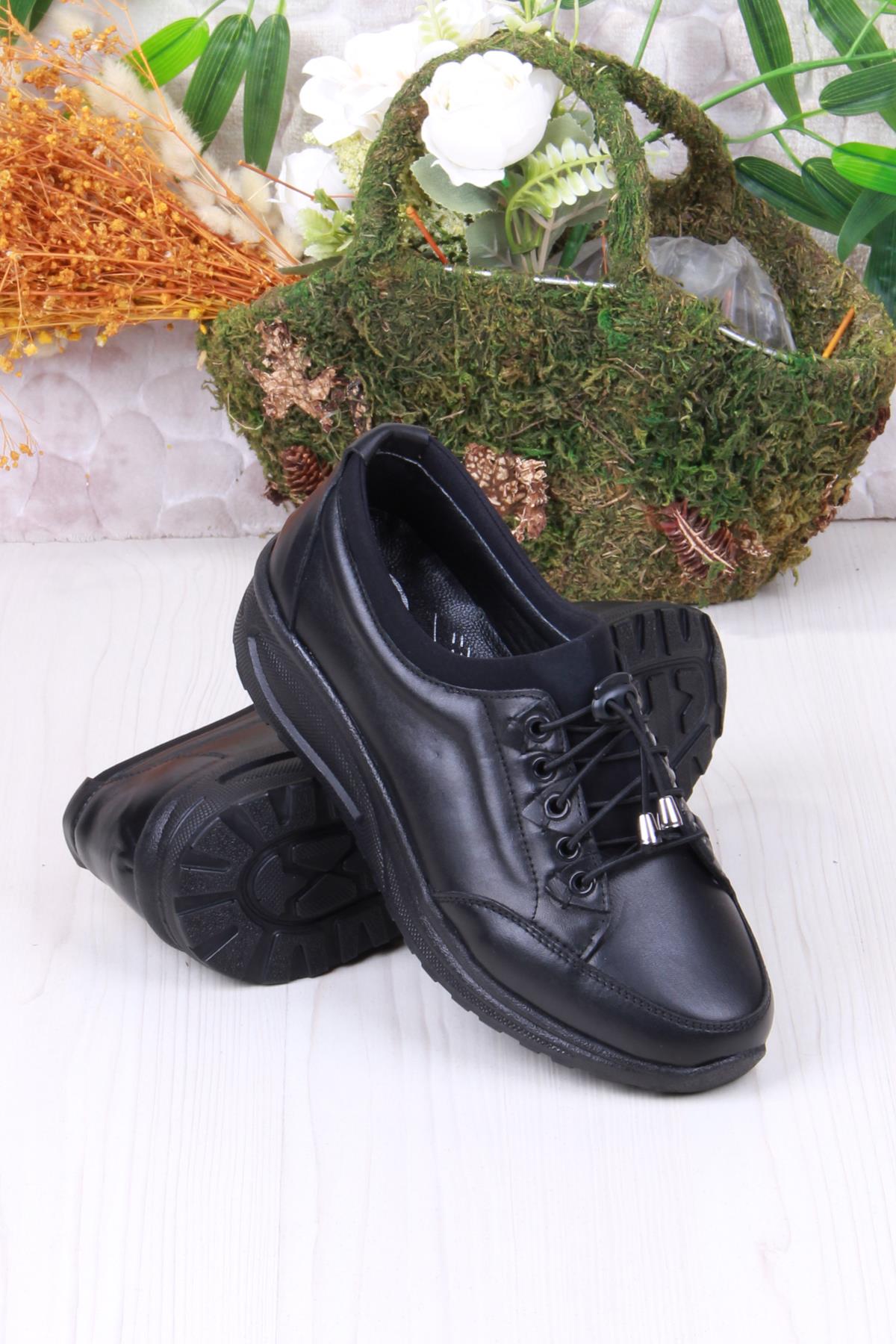 4283 Yumuşak Hafif Rahat Hakiki Deri Kadın Ayakkabı - Görsel 5