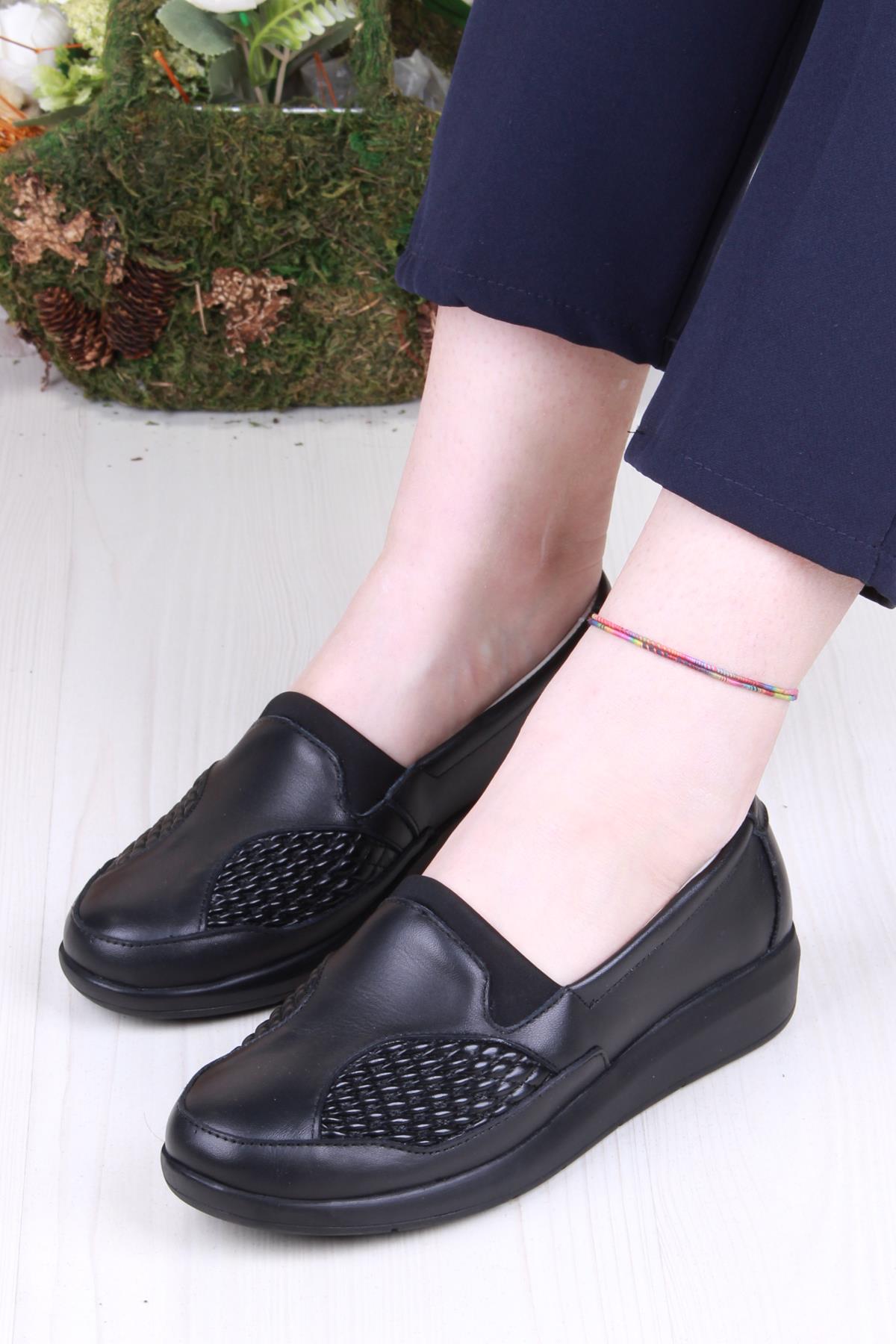K011 Gnd Anatomik Kemik Çıkıntısına Özel Hakiki Deri Kadın Ayakkabı - Görsel 2