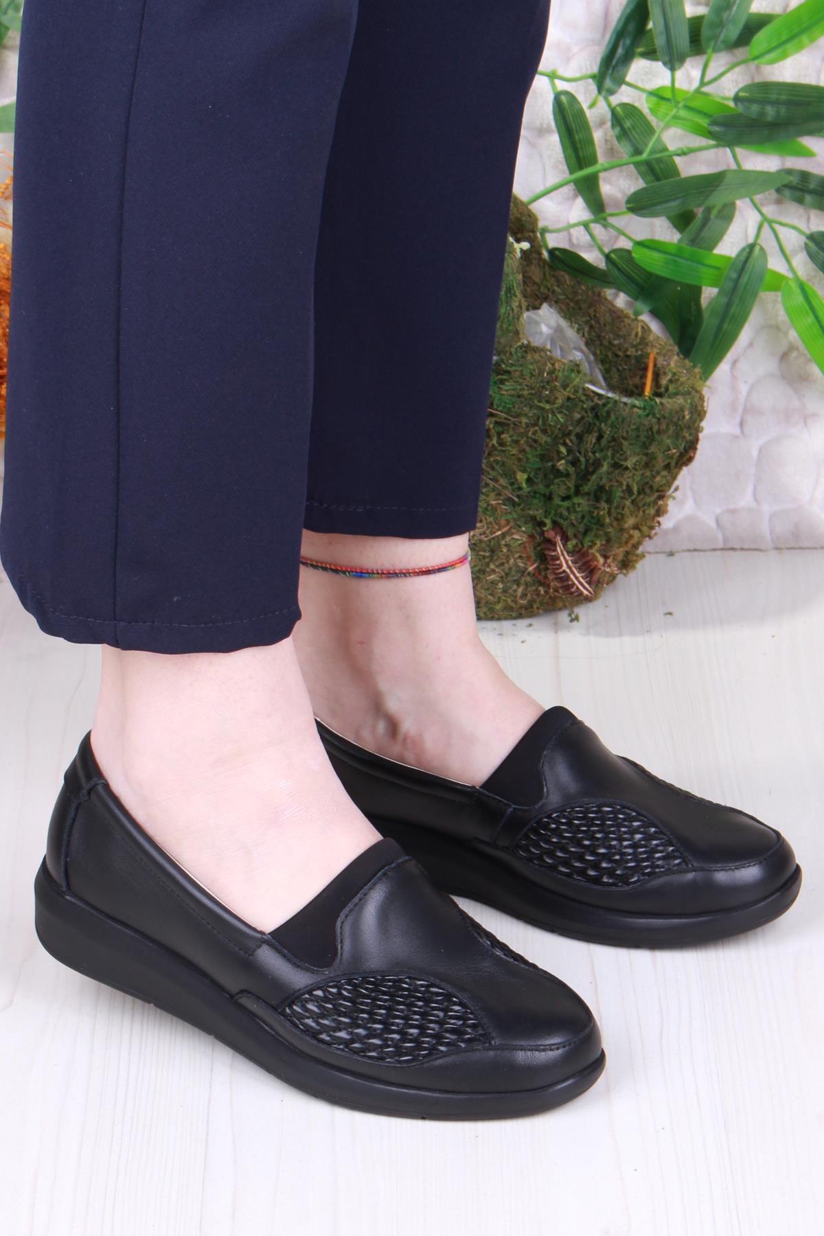 K011 Gnd Anatomik Kemik Çıkıntısına Özel Hakiki Deri Kadın Ayakkabı - Görsel 3