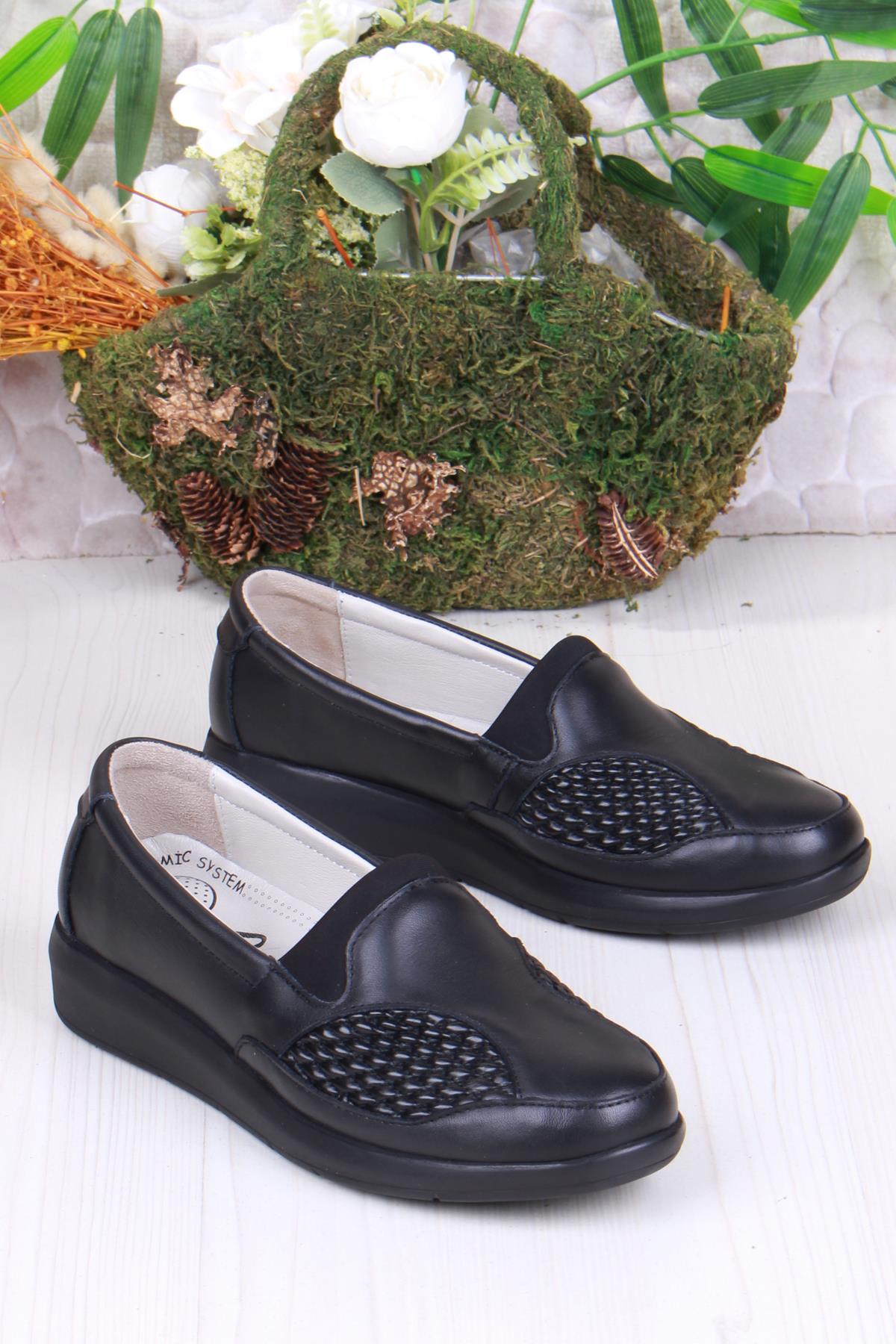 K011 Gnd Anatomik Kemik Çıkıntısına Özel Hakiki Deri Kadın Ayakkabı - Görsel 4