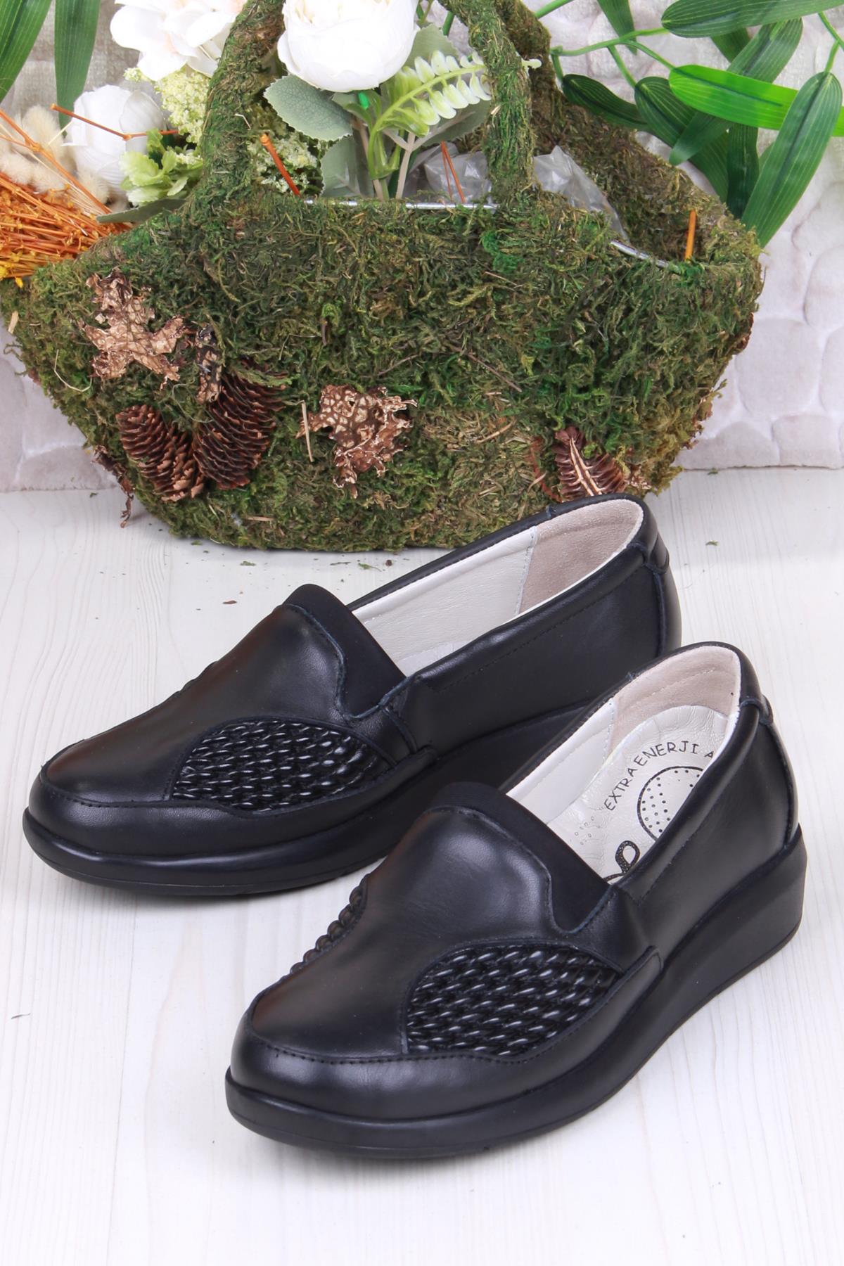 K011 Gnd Anatomik Kemik Çıkıntısına Özel Hakiki Deri Kadın Ayakkabı - Görsel 5