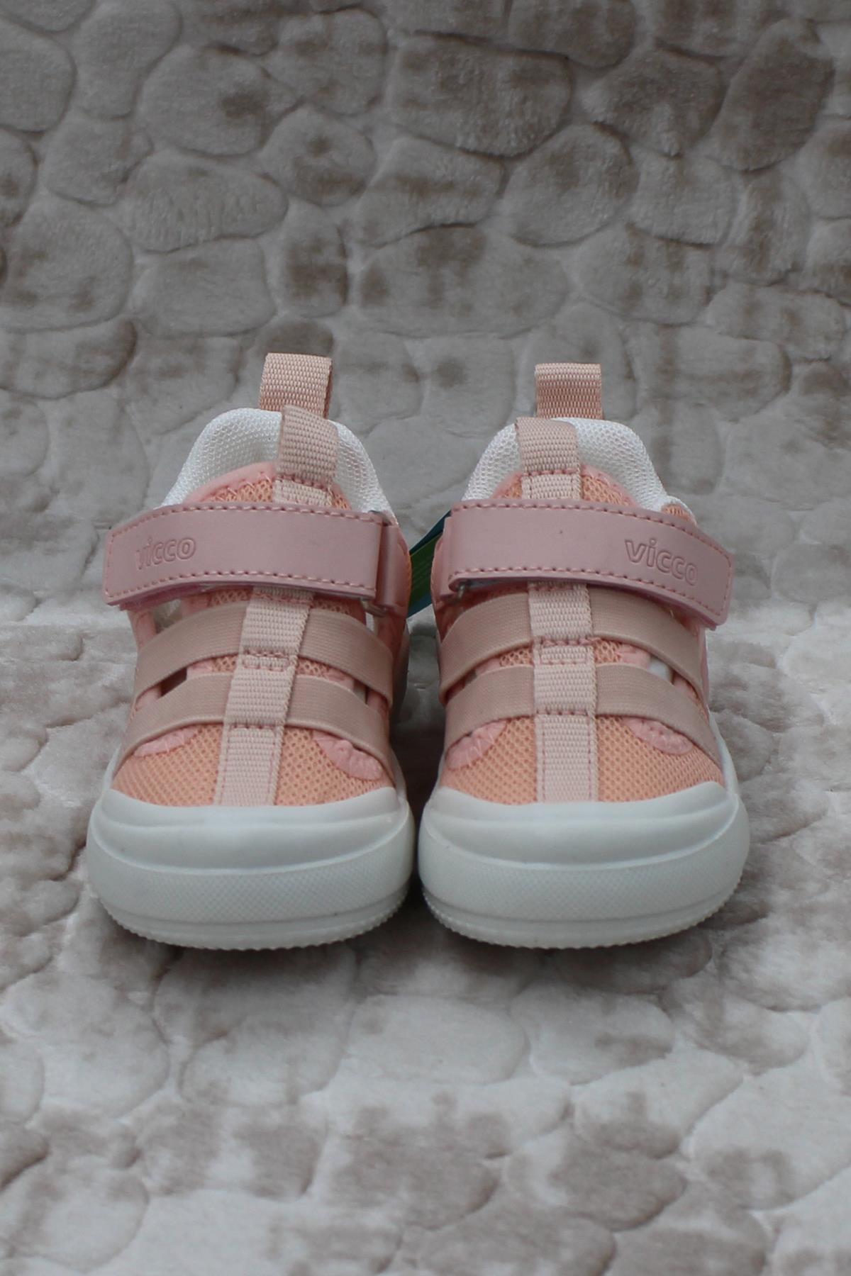 346.B24Y.145 Momo Pudra Keten Işıklı Kız Çocuk Ayakkabı - Görsel 4