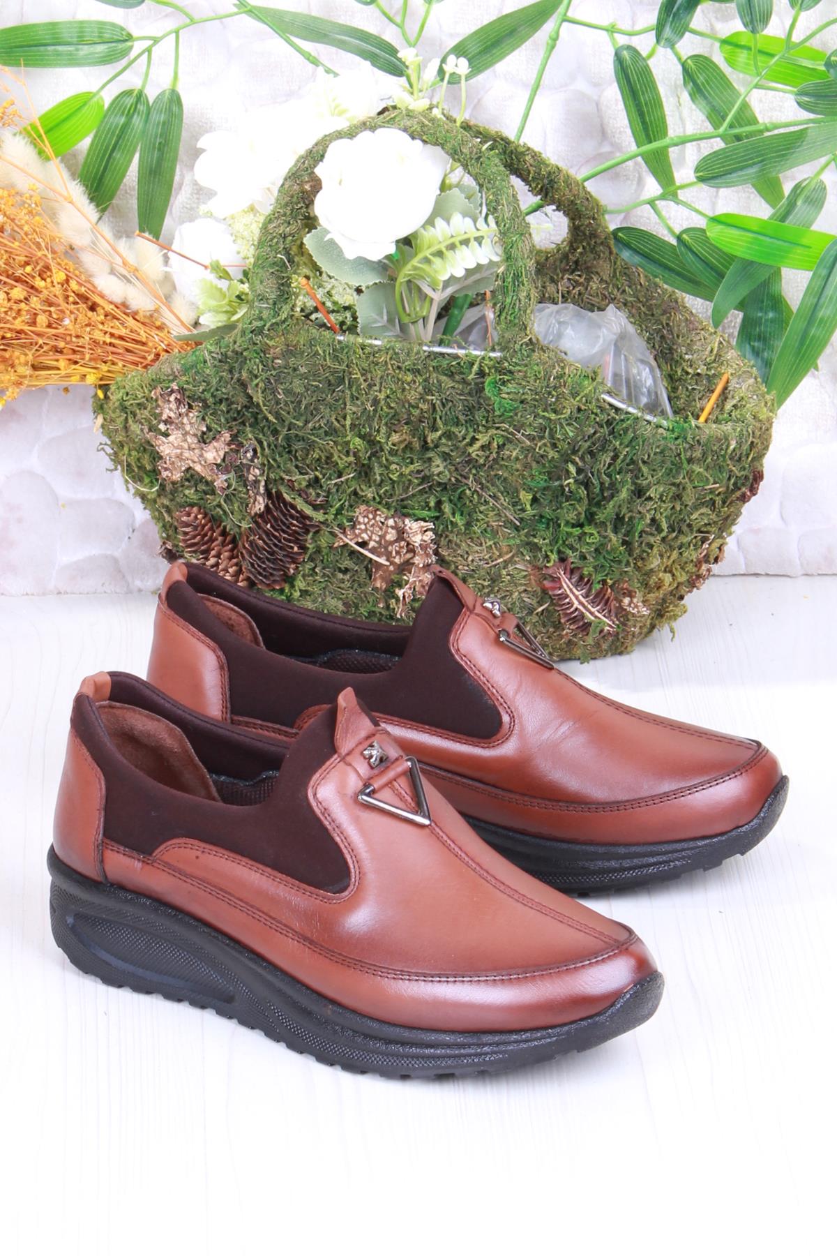 4280 Yumuşak Hafif Rahat Hakiki Deri Kadın Ayakkabı - Görsel 2