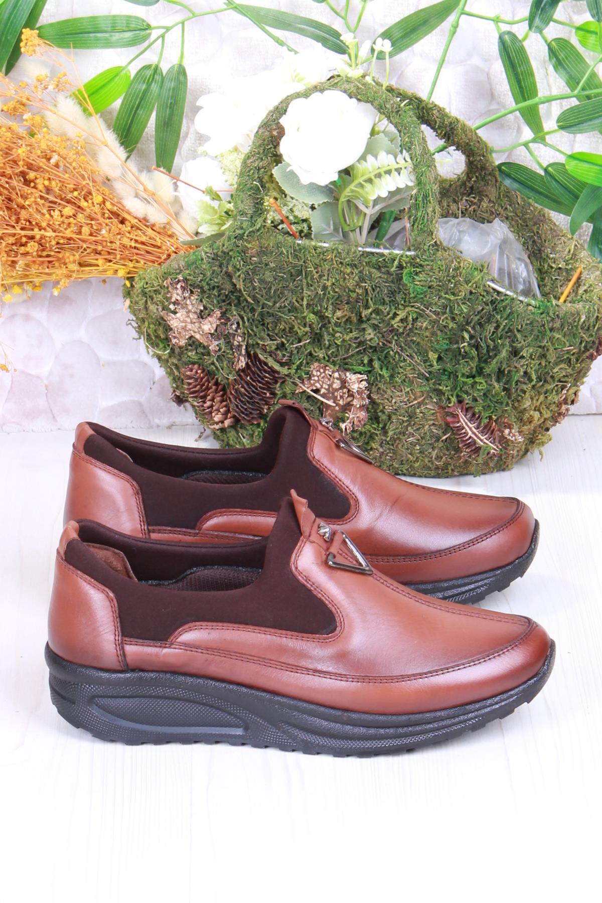 4280 Yumuşak Hafif Rahat Hakiki Deri Kadın Ayakkabı - Görsel 3