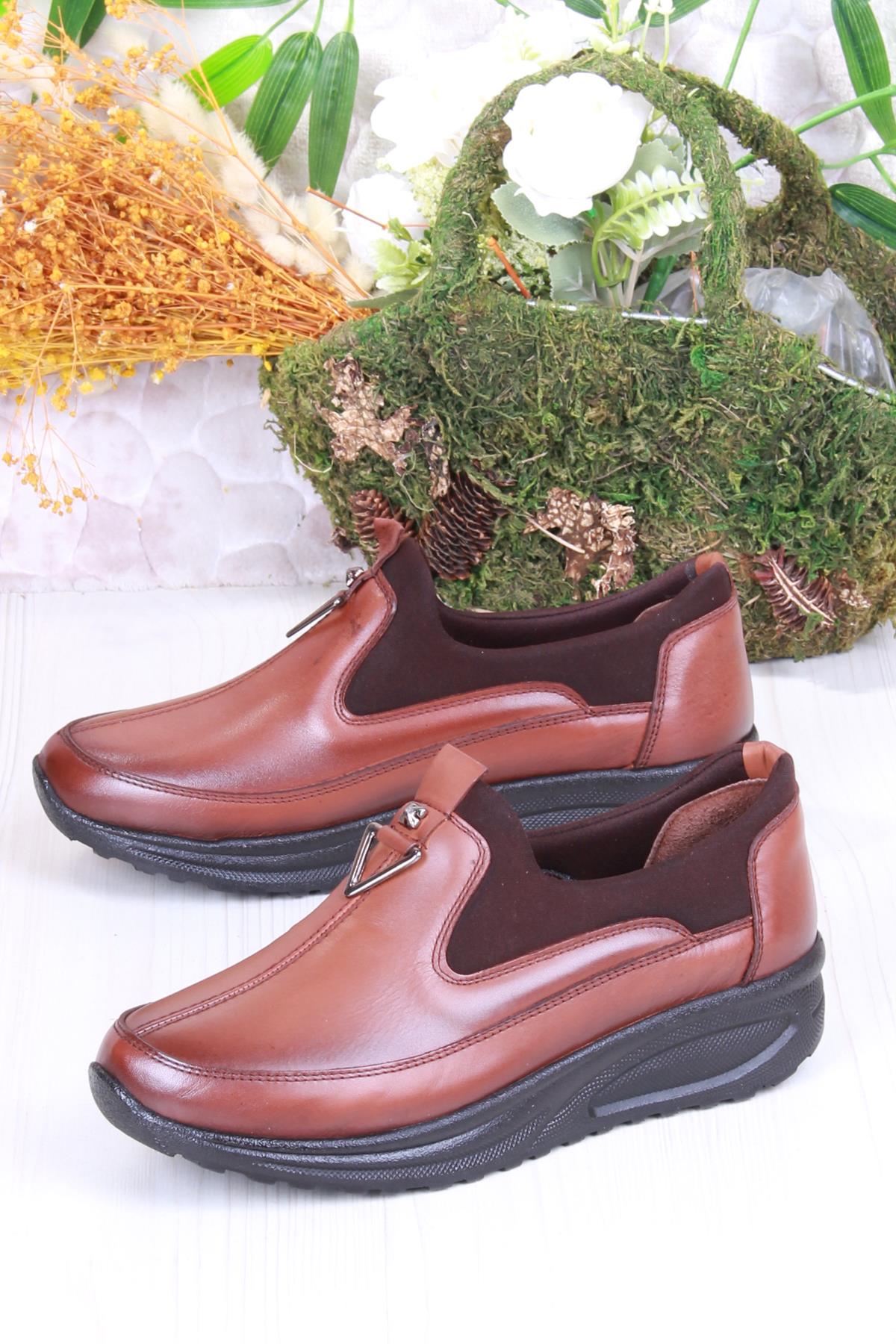 4280 Yumuşak Hafif Rahat Hakiki Deri Kadın Ayakkabı - Görsel 4