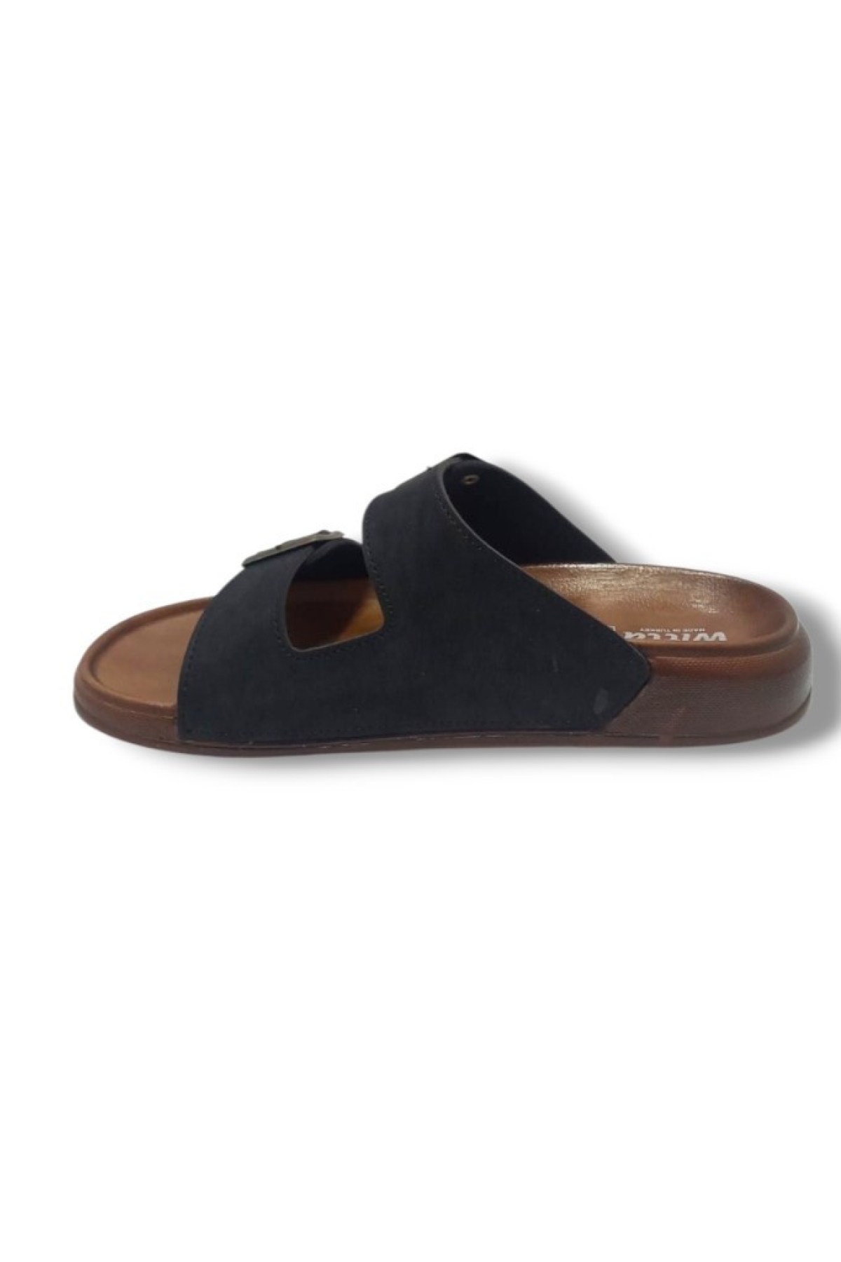 54201-25 Deri Çift Bant Anatomik Erkek Terlik - Görsel 4