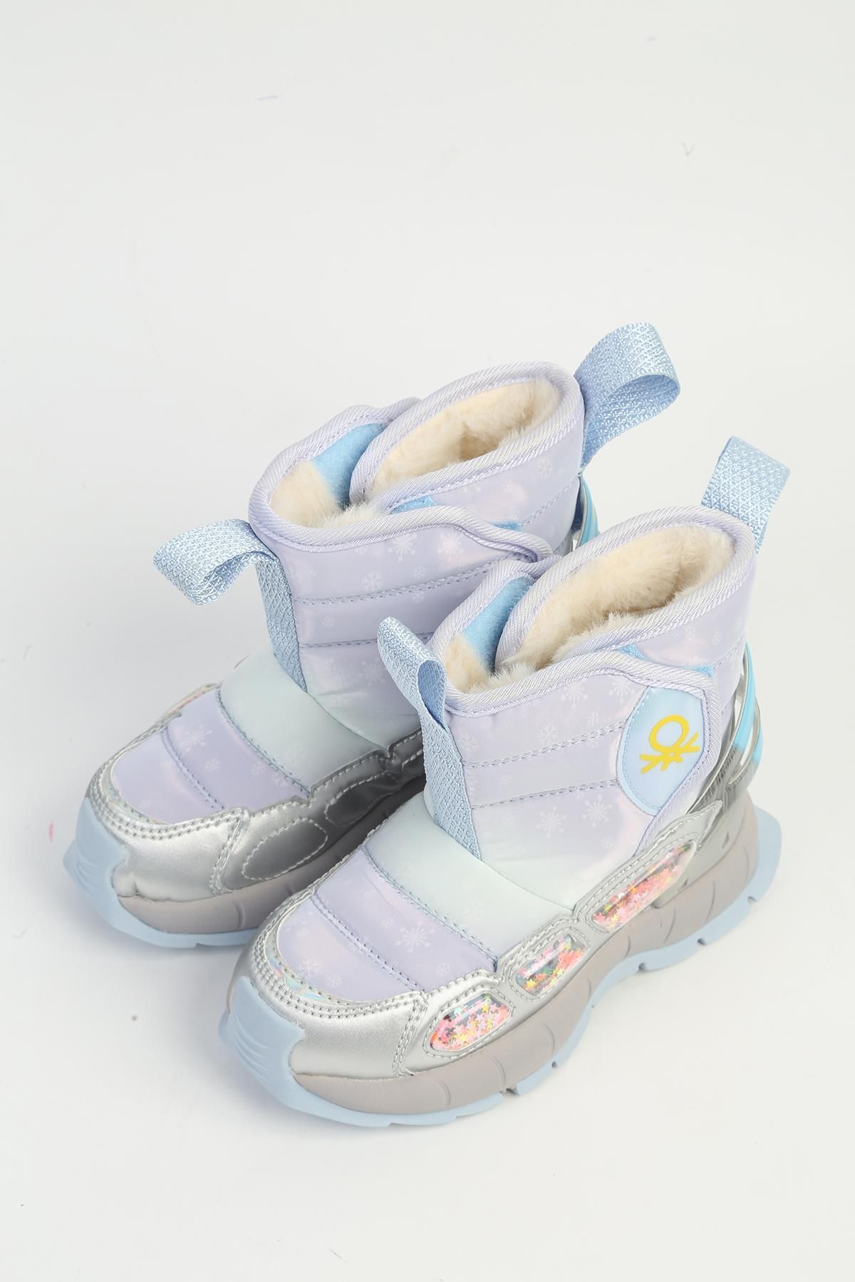 11079 İthal Memory Foam Kürklü Cırtlı Kız Çocuk Bot - Görsel 4