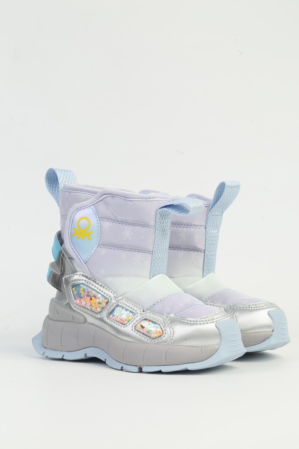 11079 İthal Memory Foam Kürklü Cırtlı Kız Çocuk Bot - Görsel 5