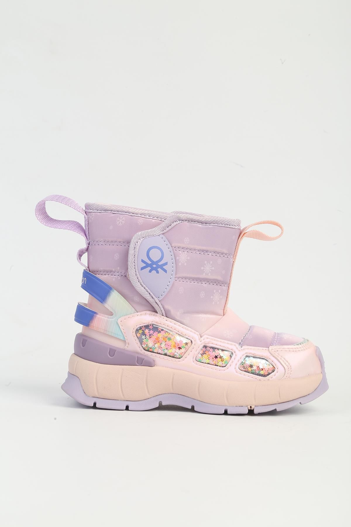 11079 İthal Memory Foam Kürklü Cırtlı Kız Çocuk Bot - Görsel 2