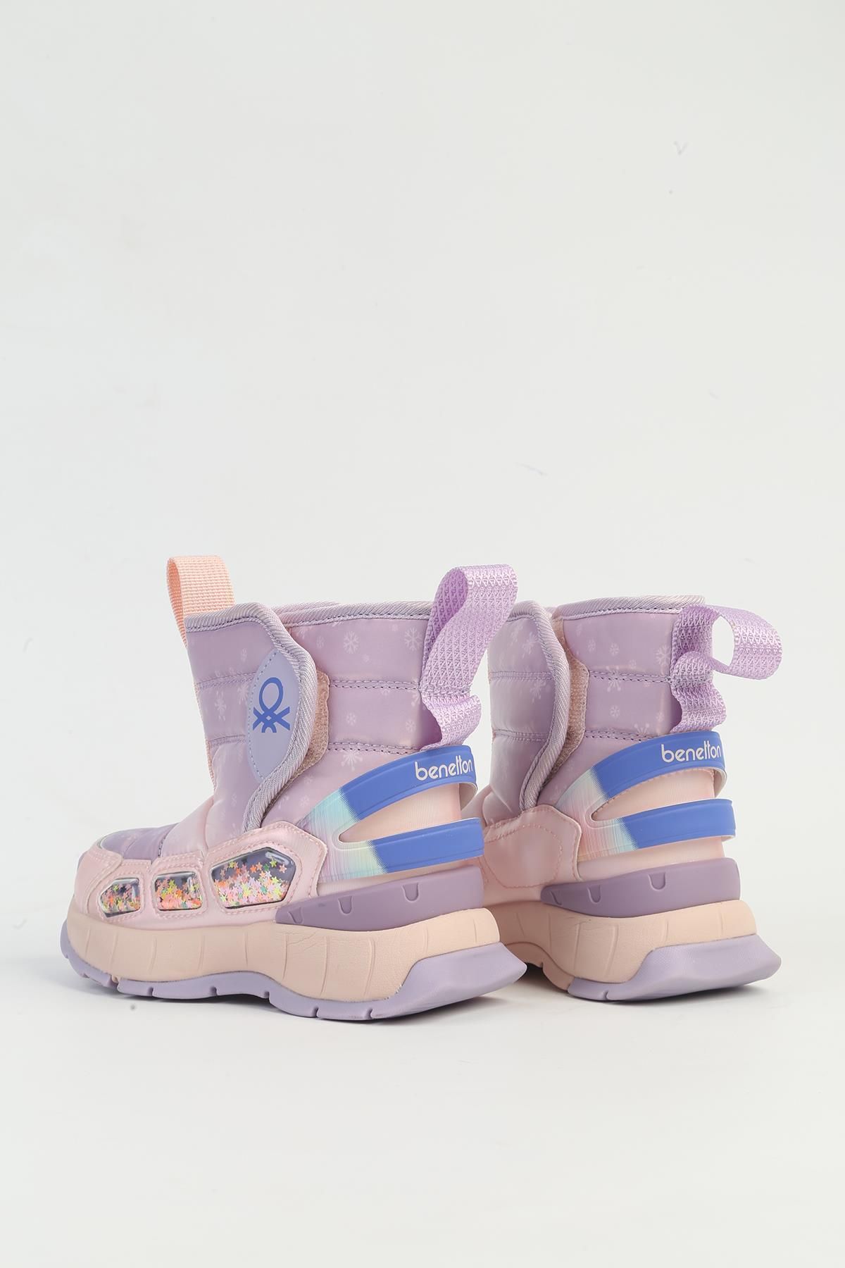 11079 İthal Memory Foam Kürklü Cırtlı Kız Çocuk Bot - Görsel 5