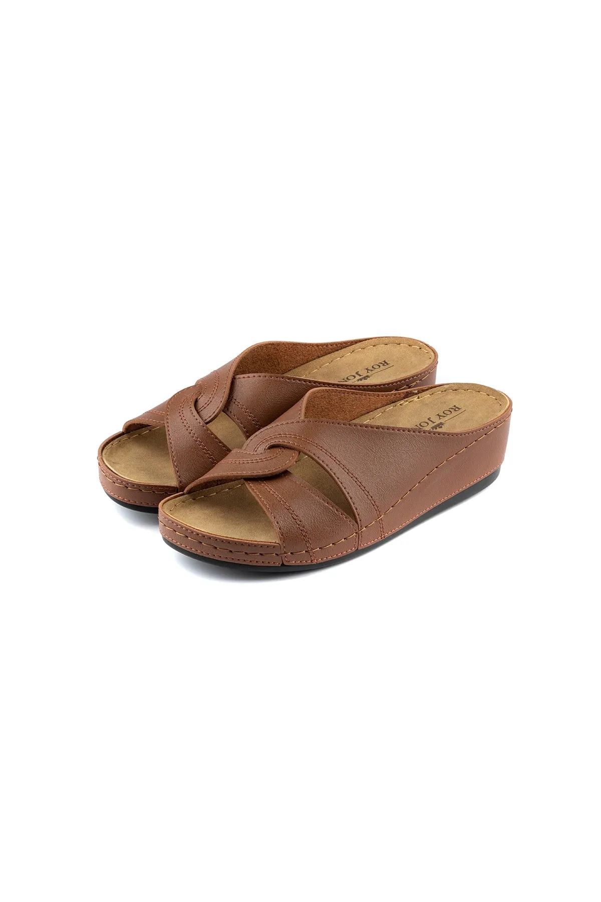 1816 Ortopedik Kısa Topuklu Günlük Kadın Terlik - Görsel 6