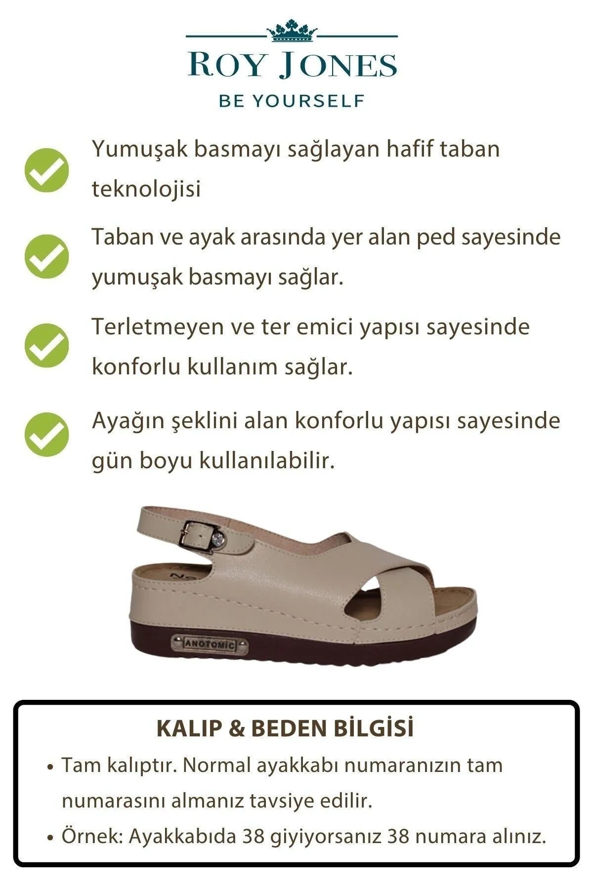 3031 Ortopedik Cırtlı Kısa Topuklu Kadın Sandalet - Görsel 6