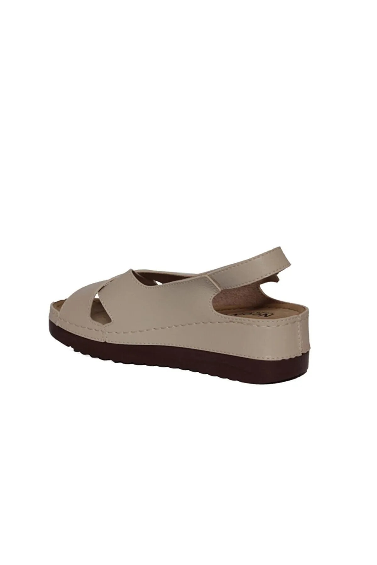 3031 Ortopedik Cırtlı Kısa Topuklu Kadın Sandalet - Görsel 7