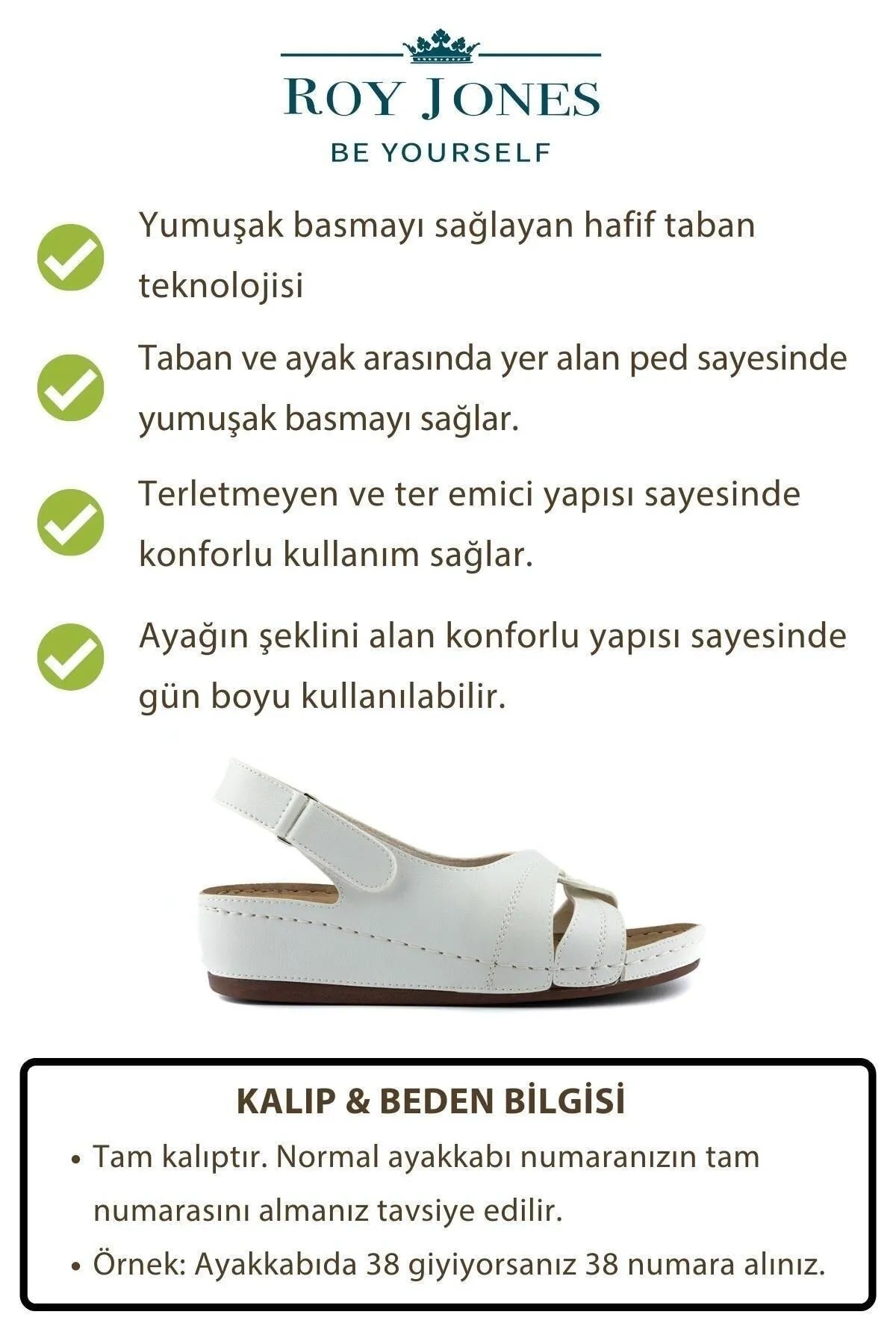 1817 Ortopedik Cırtlı Topuklu Plaj Kadın Sandalet - Görsel 5