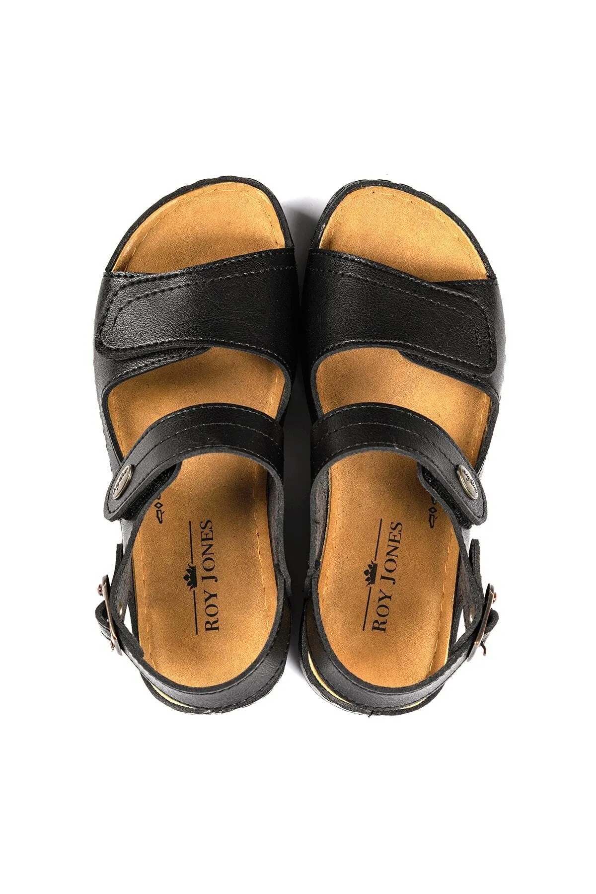 3014 Ortopedik Çift Bantlı Tokalı Kadın Sandalet - Görsel 7