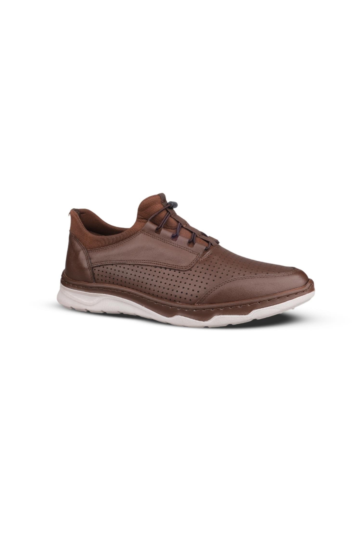 Erkek Günlük Ayakkabı - Kahve, Deri - Görsel 2