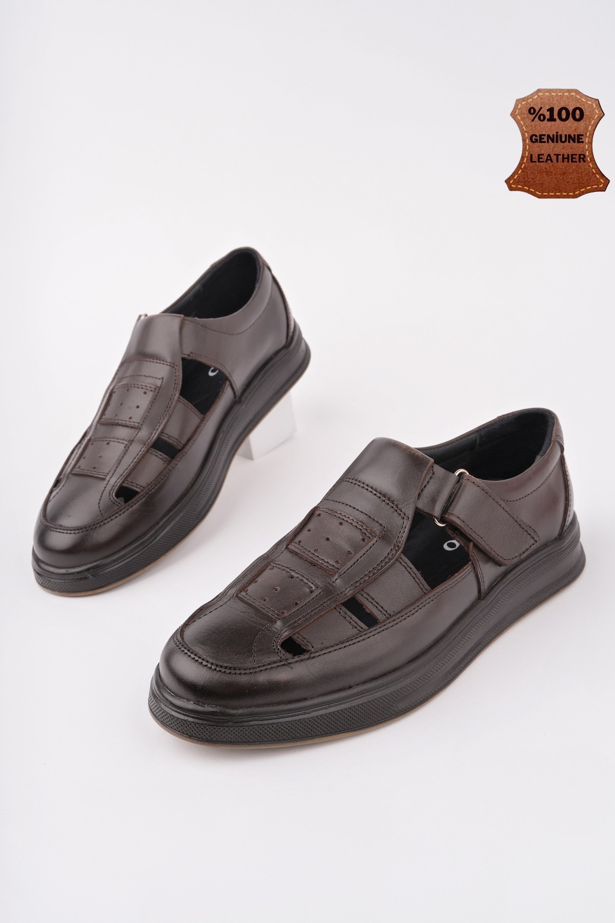 Oliver Garantili Erkek Günlük Klasik Hakiki Deri Rahat Ortopedik Sandalet - Görsel 3