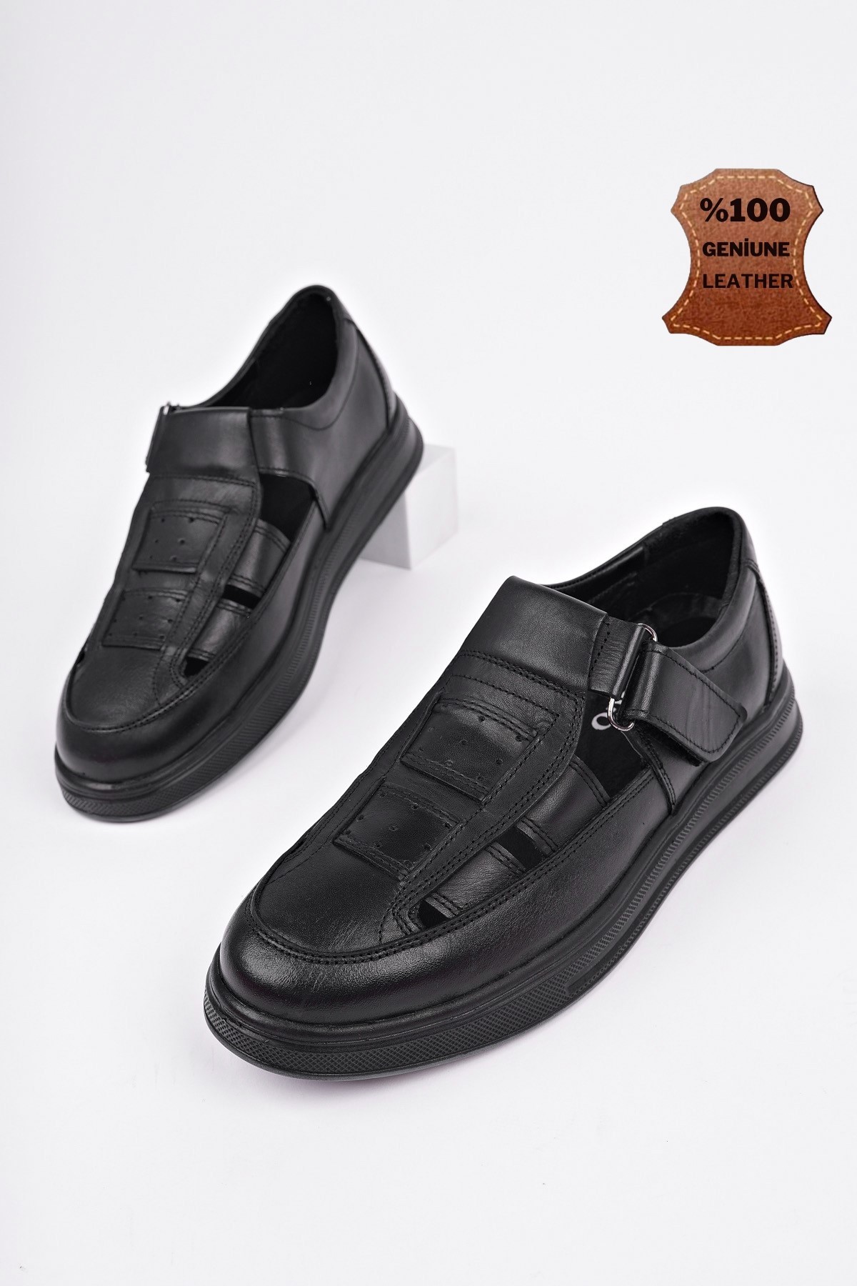 Oliver Garantili Erkek Günlük Klasik Hakiki Deri Rahat Ortopedik Sandalet - Görsel 3