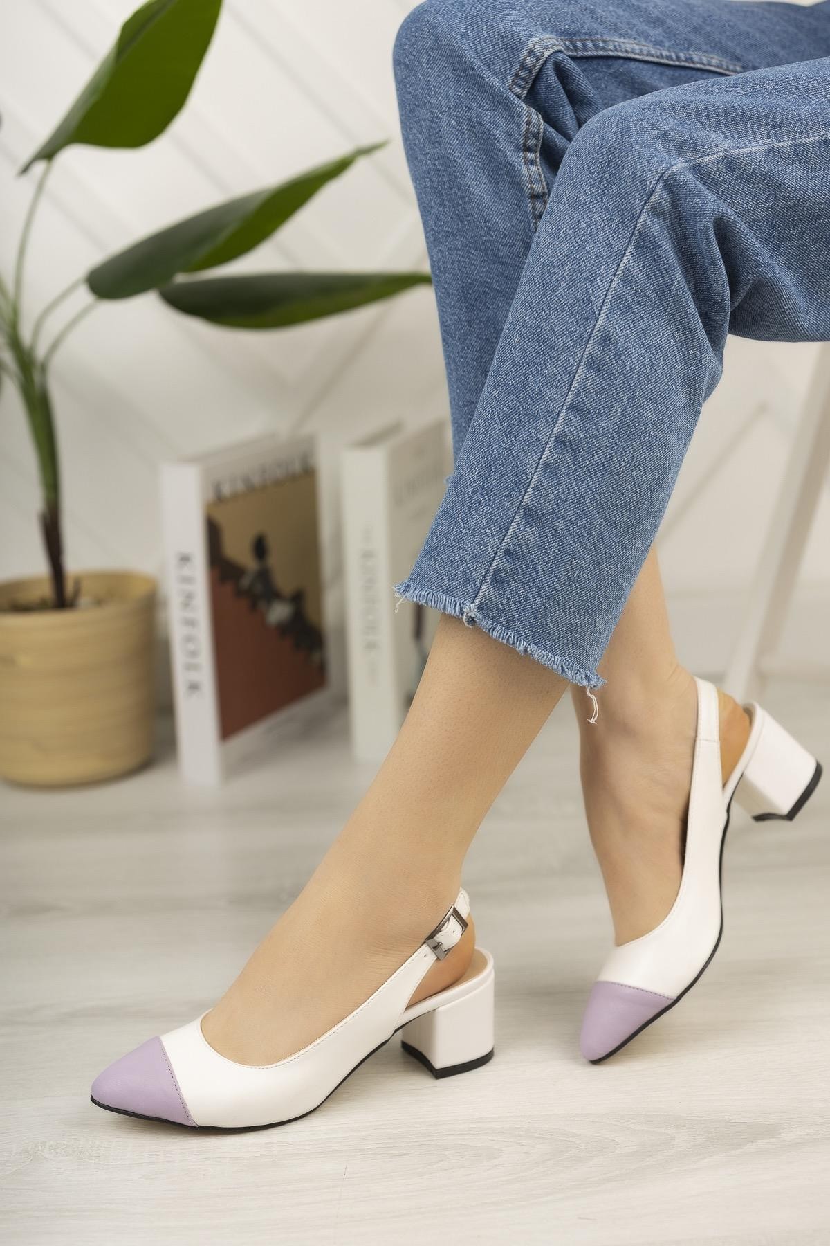 SHARON Garantili Kadın Günlük Topuklu Ayakkabı - Görsel 2