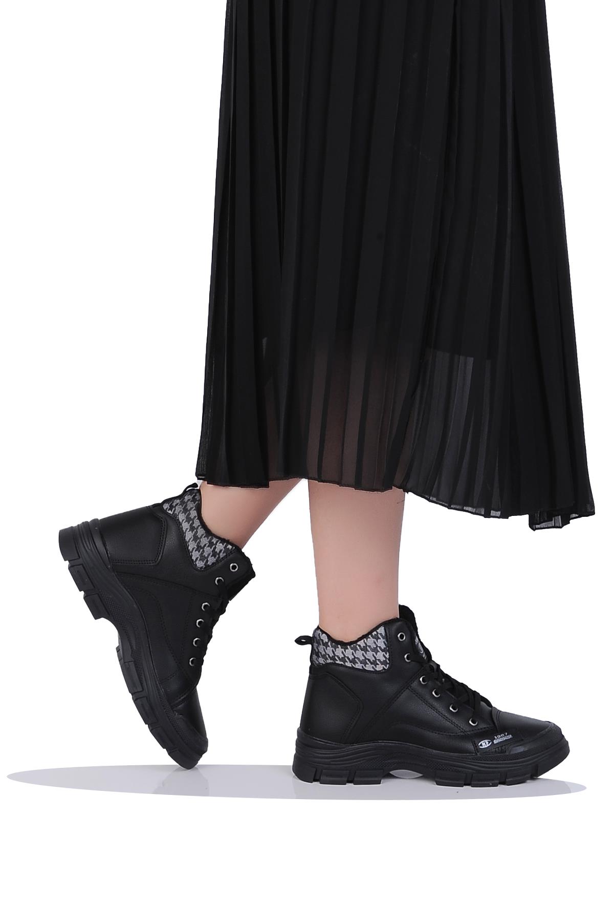 Mp 242-2245Zn Kadın Kürklü Kışlık Düz Bot - Görsel 2