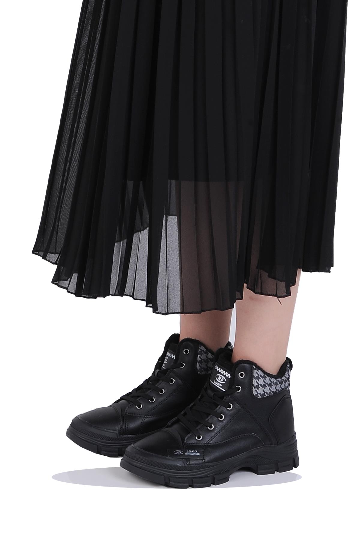 Mp 242-2245Zn Kadın Kürklü Kışlık Düz Bot - Görsel 3