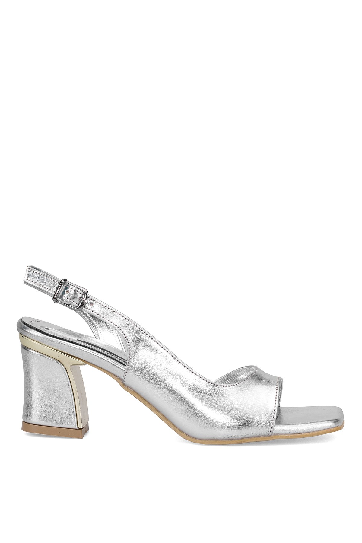 Elit MST1051M Kadın Klasik Topuklu ayakkabı Gümüş - Görsel 2