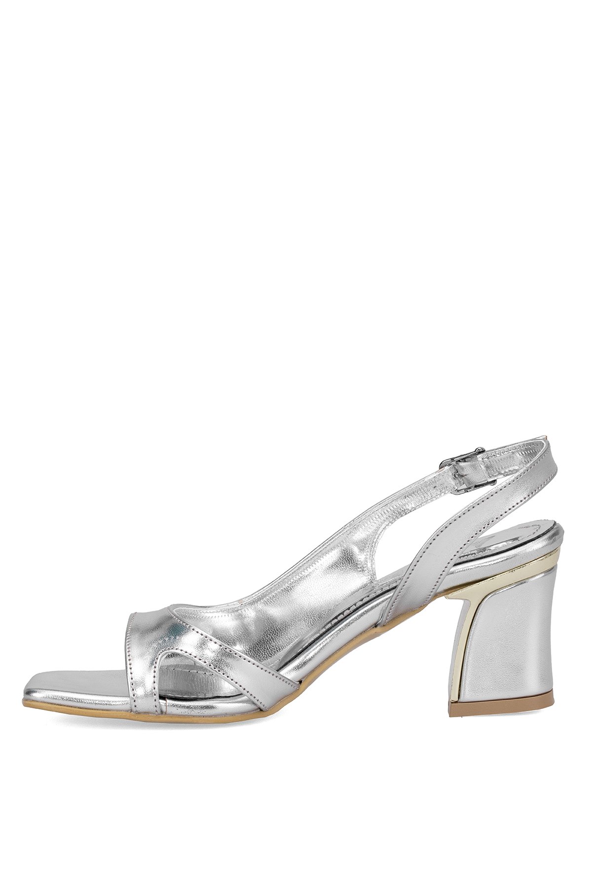 Elit MST1051M Kadın Klasik Topuklu ayakkabı Gümüş - Görsel 4