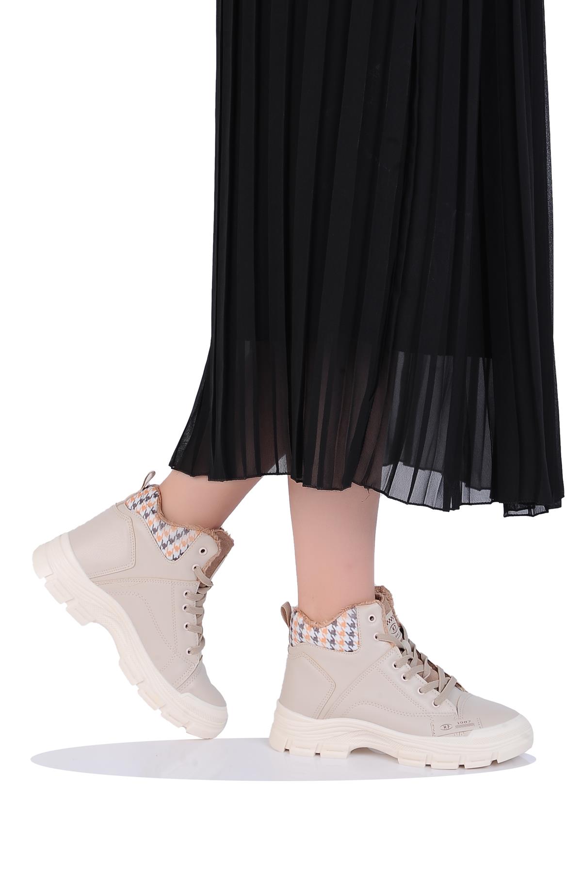 Mp 242-2245Zn Kadın Kürklü Kışlık Düz Bot - Görsel 2