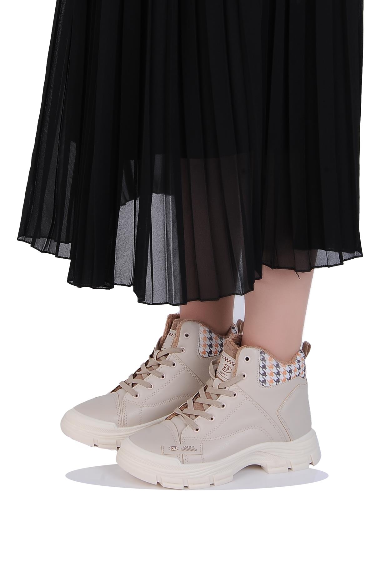 Mp 242-2245Zn Kadın Kürklü Kışlık Düz Bot - Görsel 3