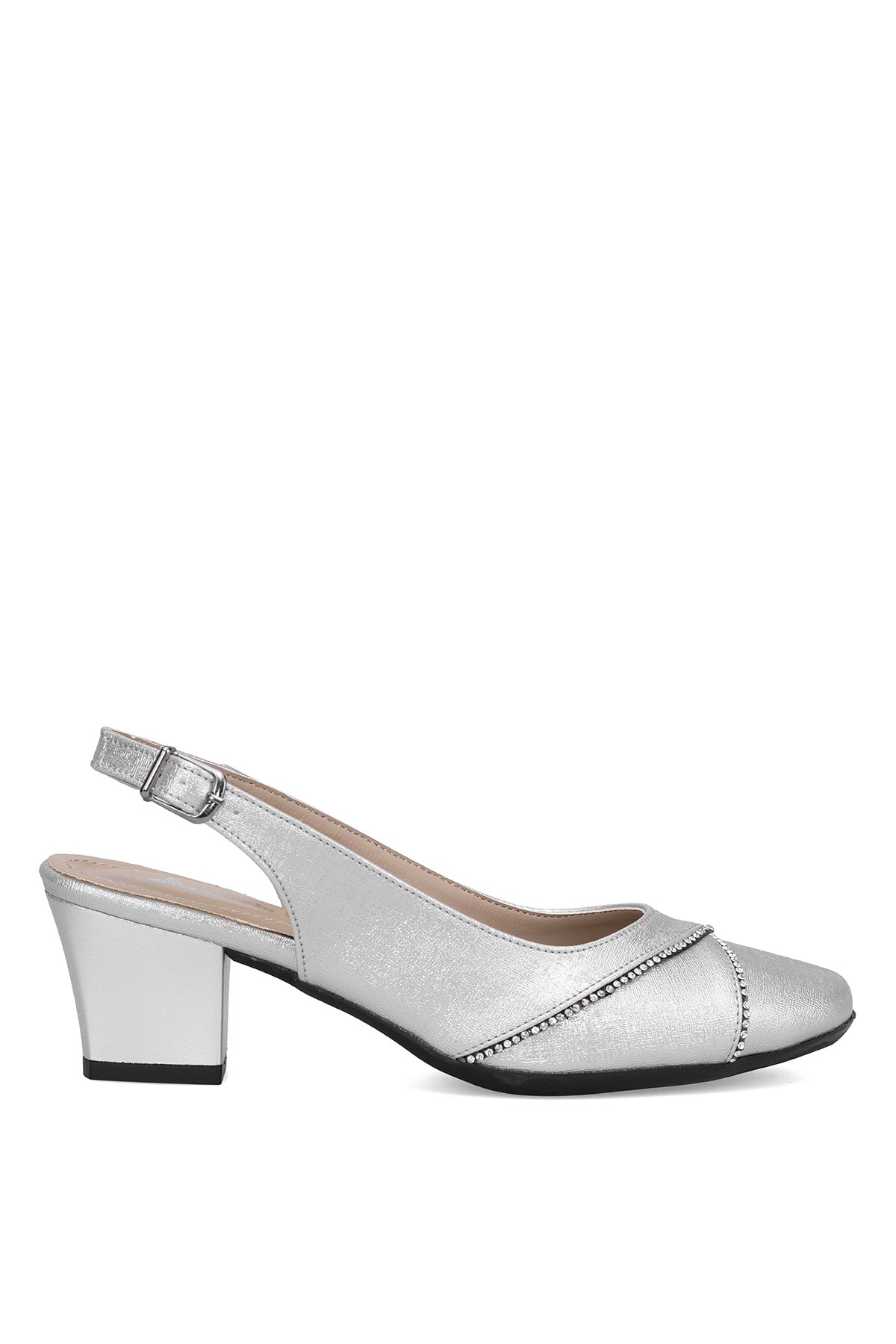 Elit MST706N Kadın Klasik Topuklu ayakkabı Gümüş - Görsel 2