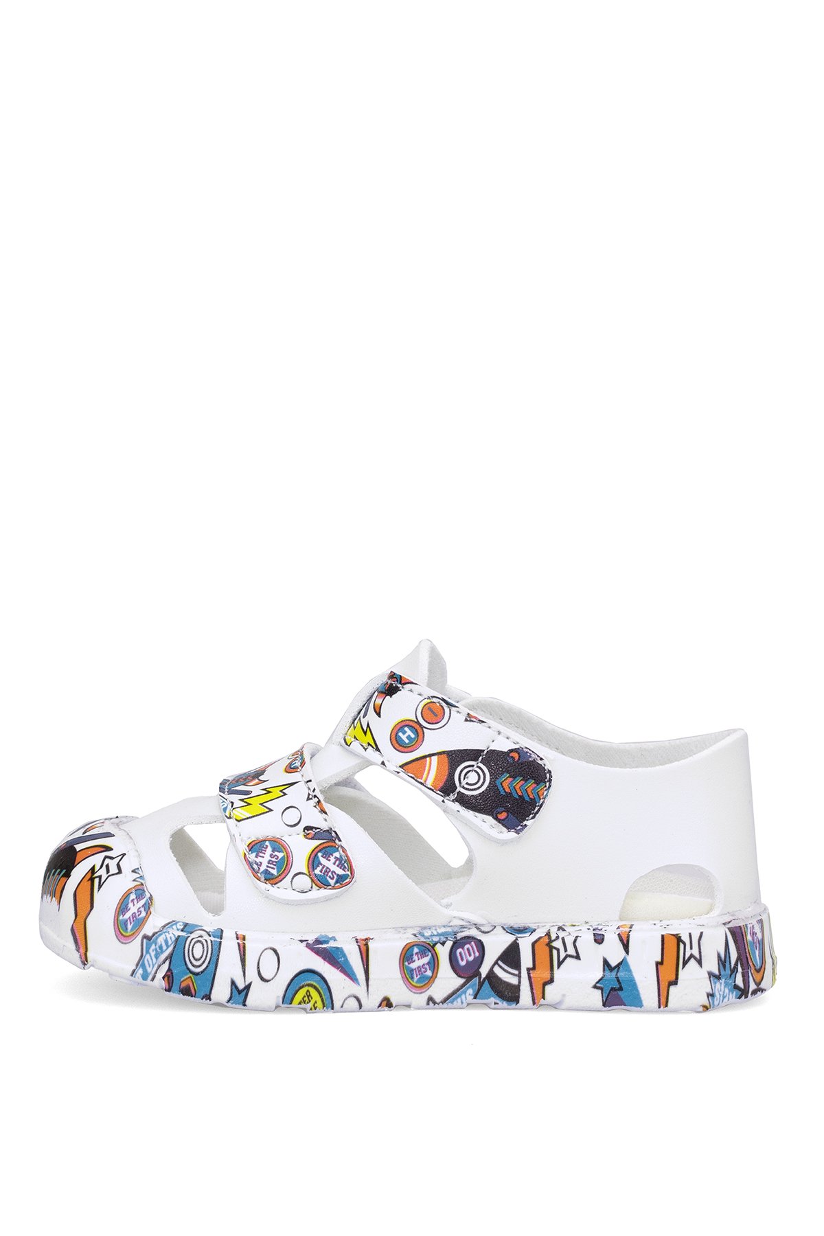 BN-1409 Bebe Erkek Çocuk Sandalet Beyaz - Görsel 4