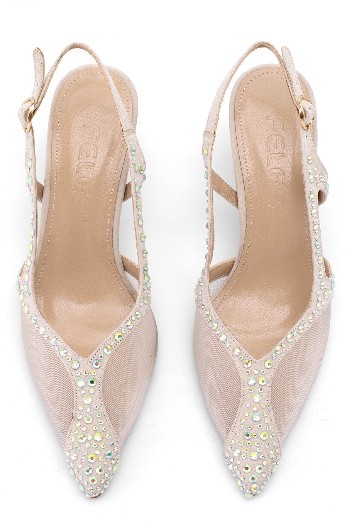 Elit FLS129-1315T Kadın Klasik Topuklu Ayakkabı Ten - Görsel 5